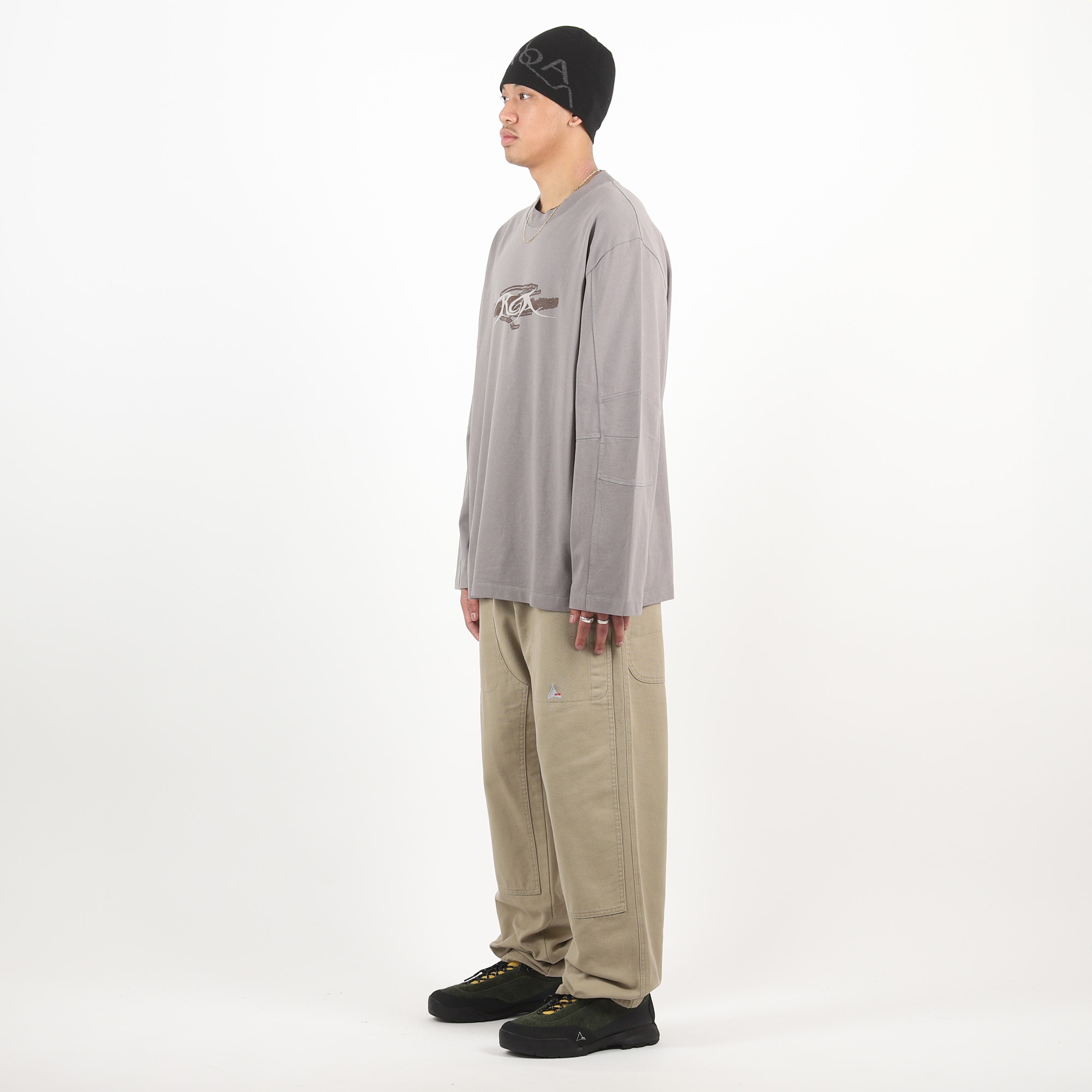 Canvas Cotton Trouser - Taupe product photo