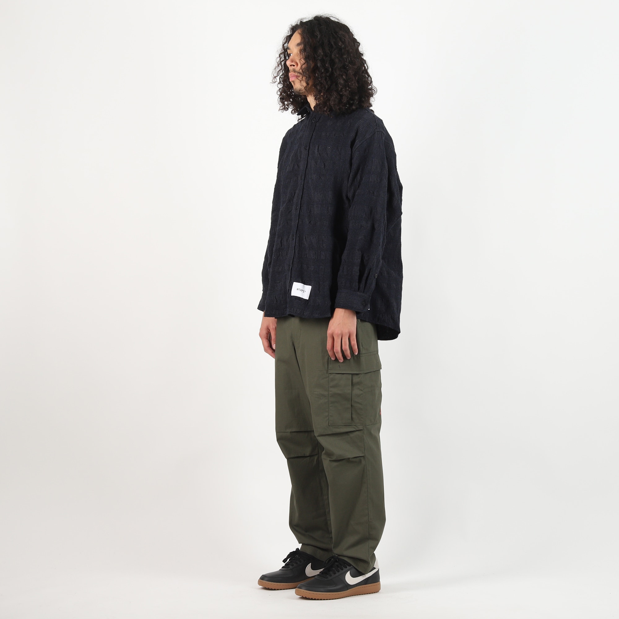 TXT WOCT Twill LS Shirt - Navy product photo