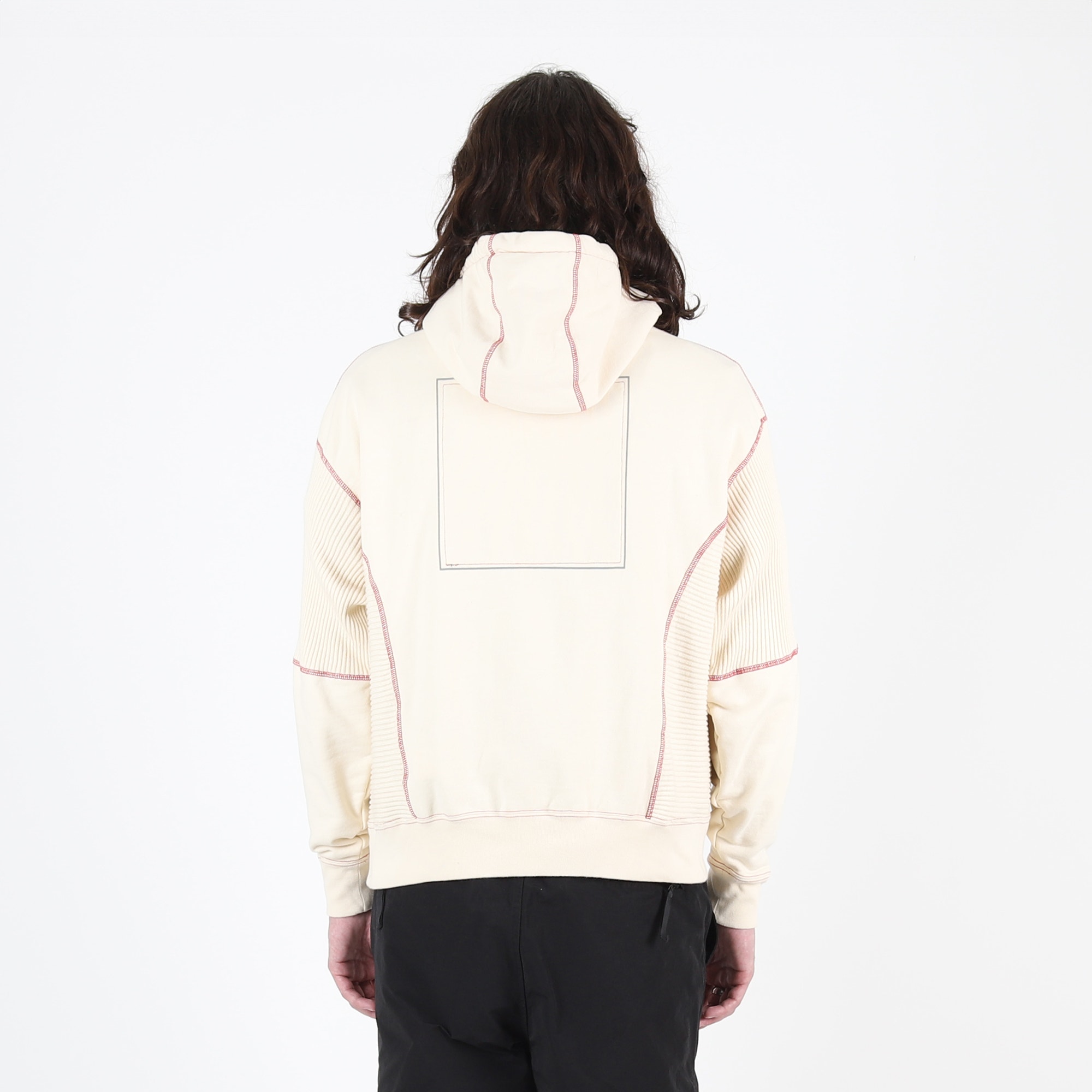 Wide Rib Cut Heavy Hoody - Beige product photo