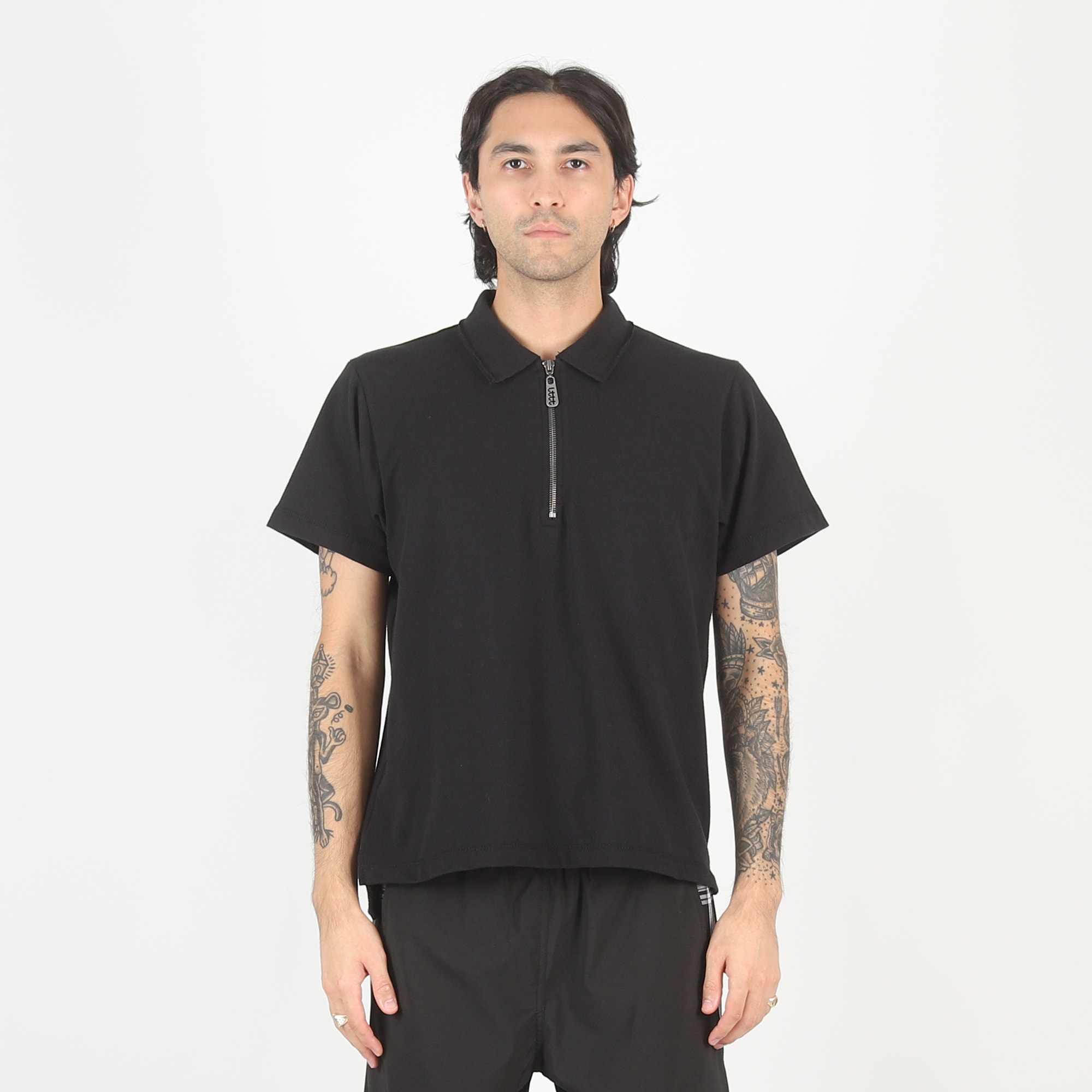 1/3 Zip Polo - Black product photo
