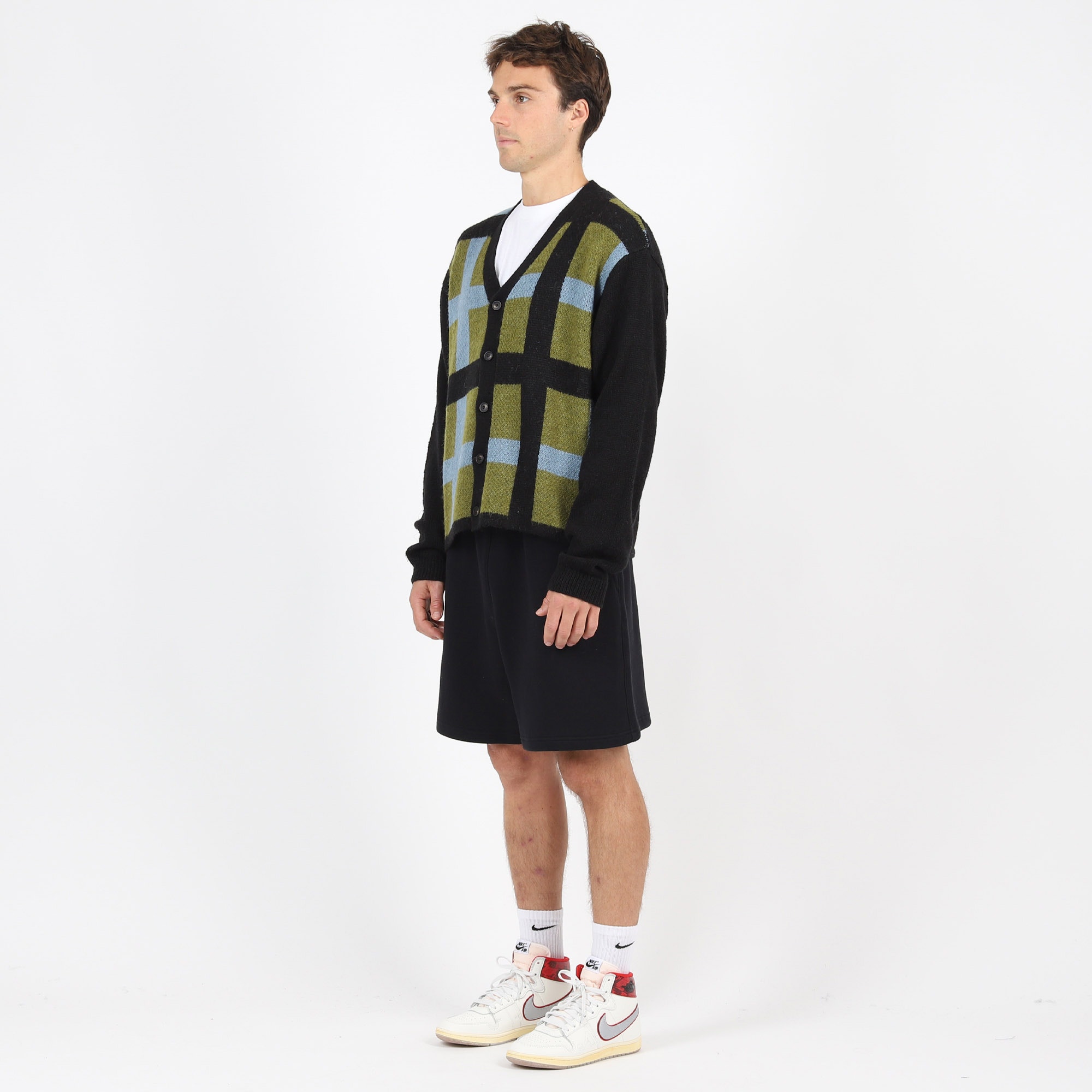 Plaid Cardigan - Black product photo