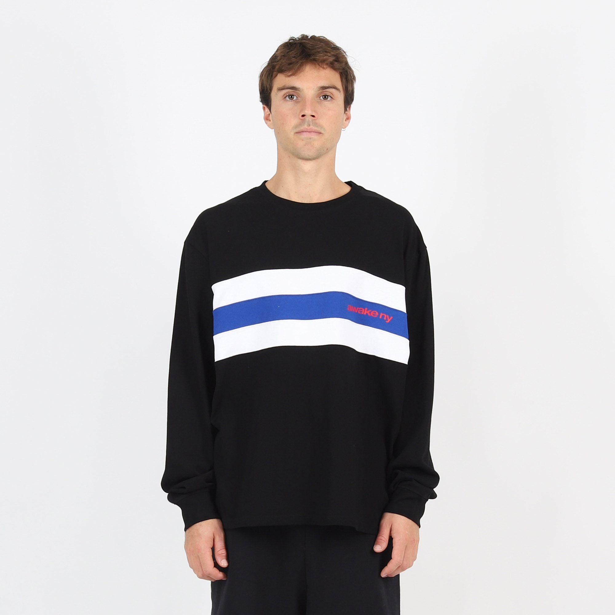 LS Stripe Shirt - Black product photo