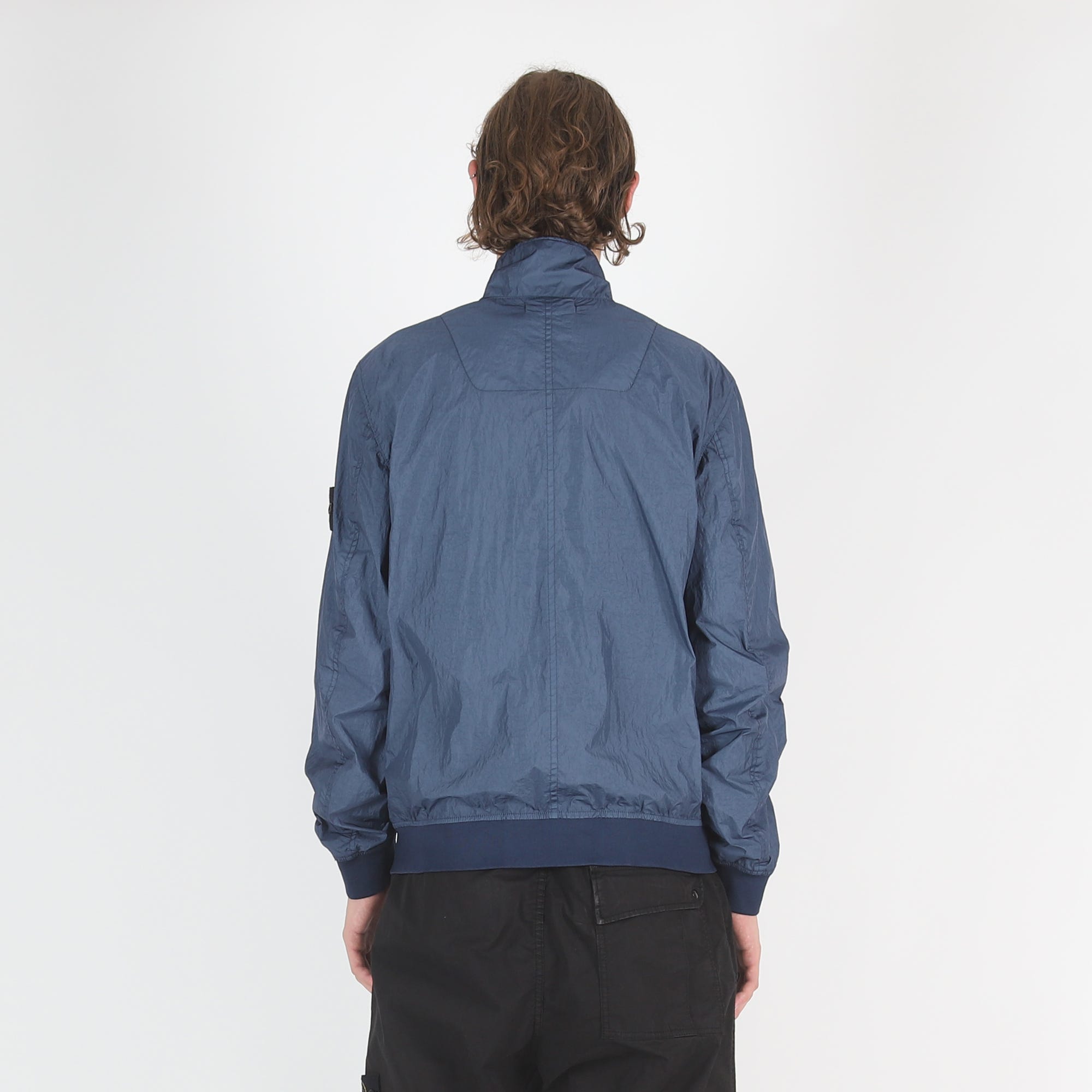 Dark blue stone island jacket clearance