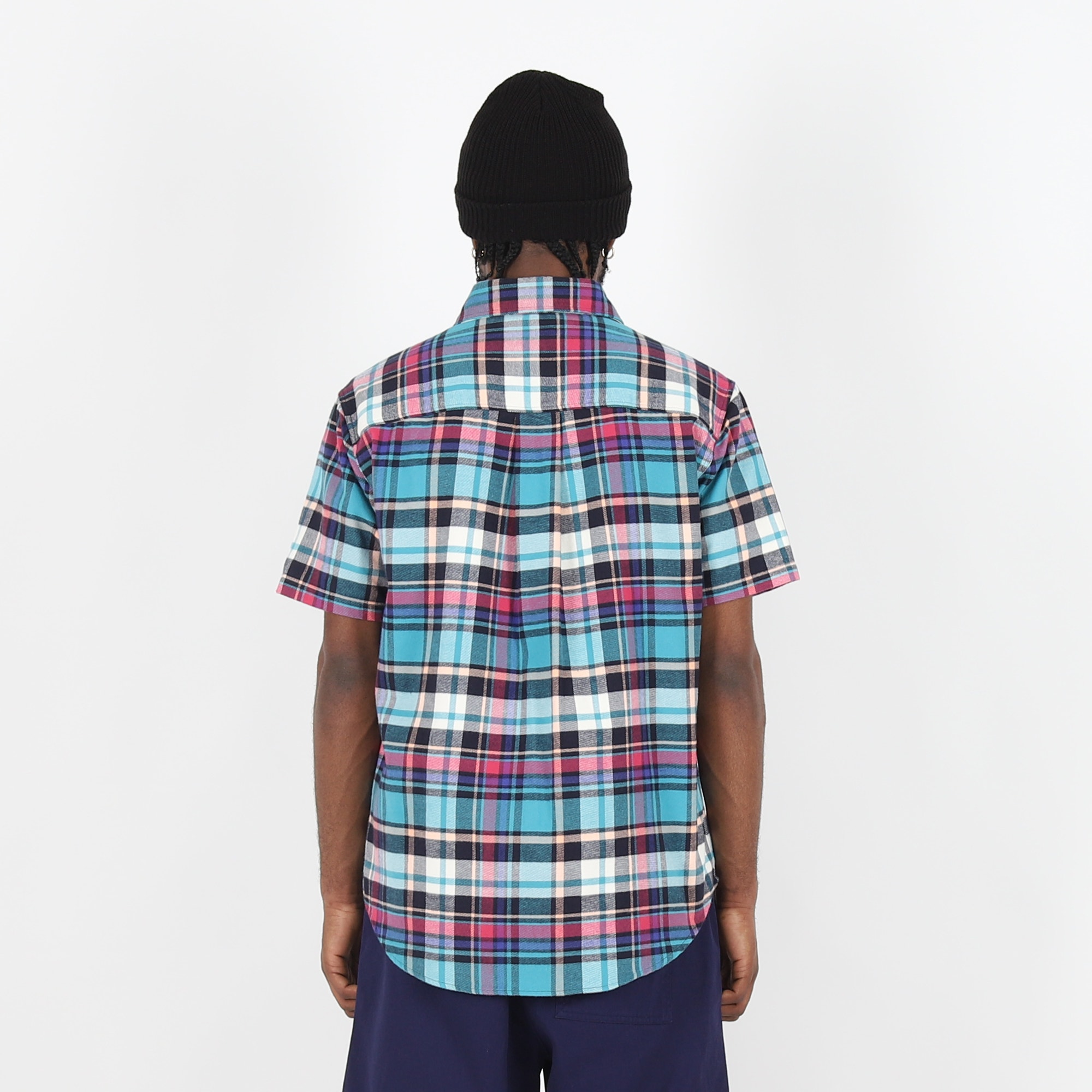 S/S Lightweight Flannel - Blue Plaid product photo