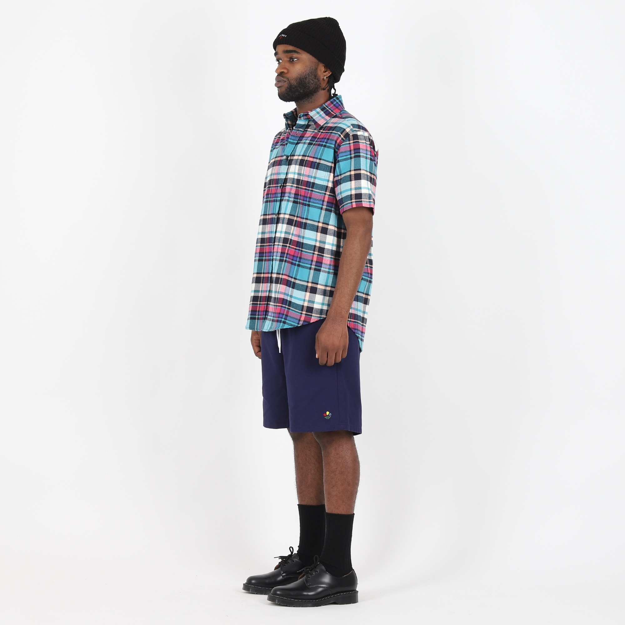 S/S Lightweight Flannel - Blue Plaid product photo