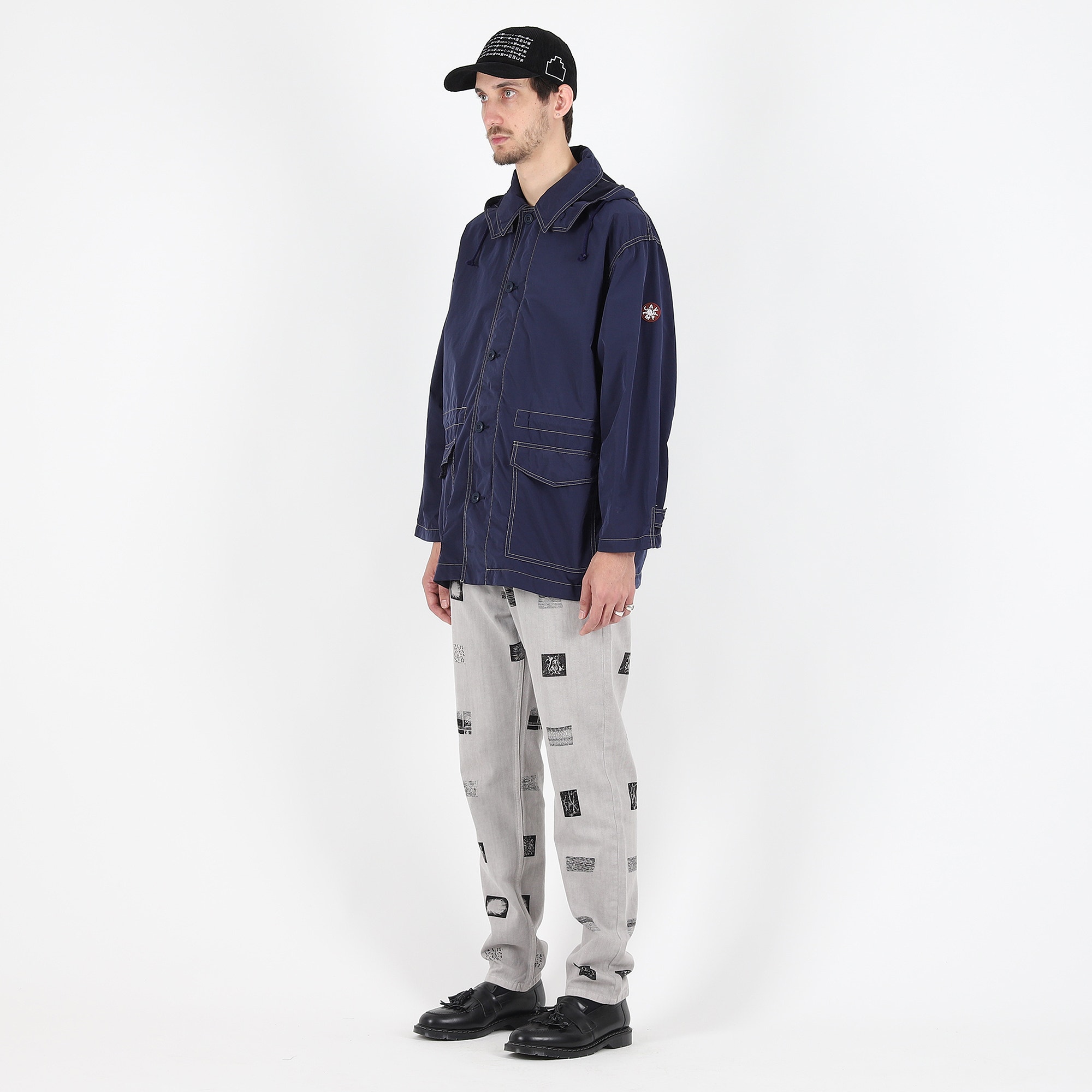 Overdye Detach Hood Coat - Navy product photo