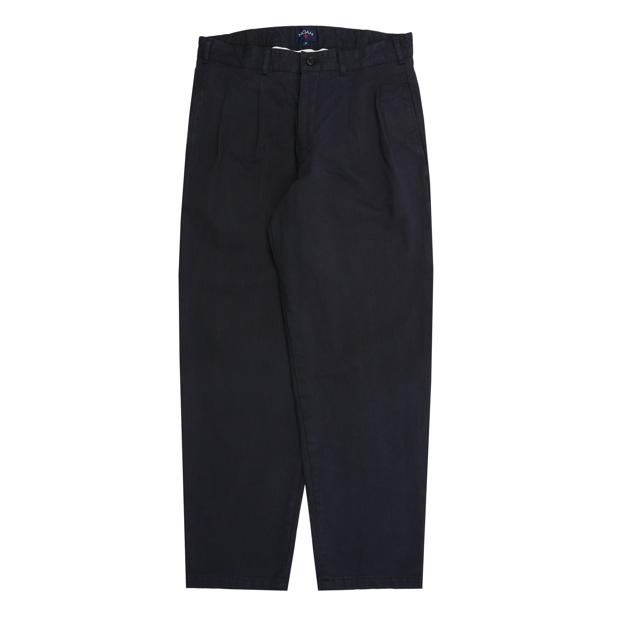Double Pleat Herringbone Trouser- Navy product photo
