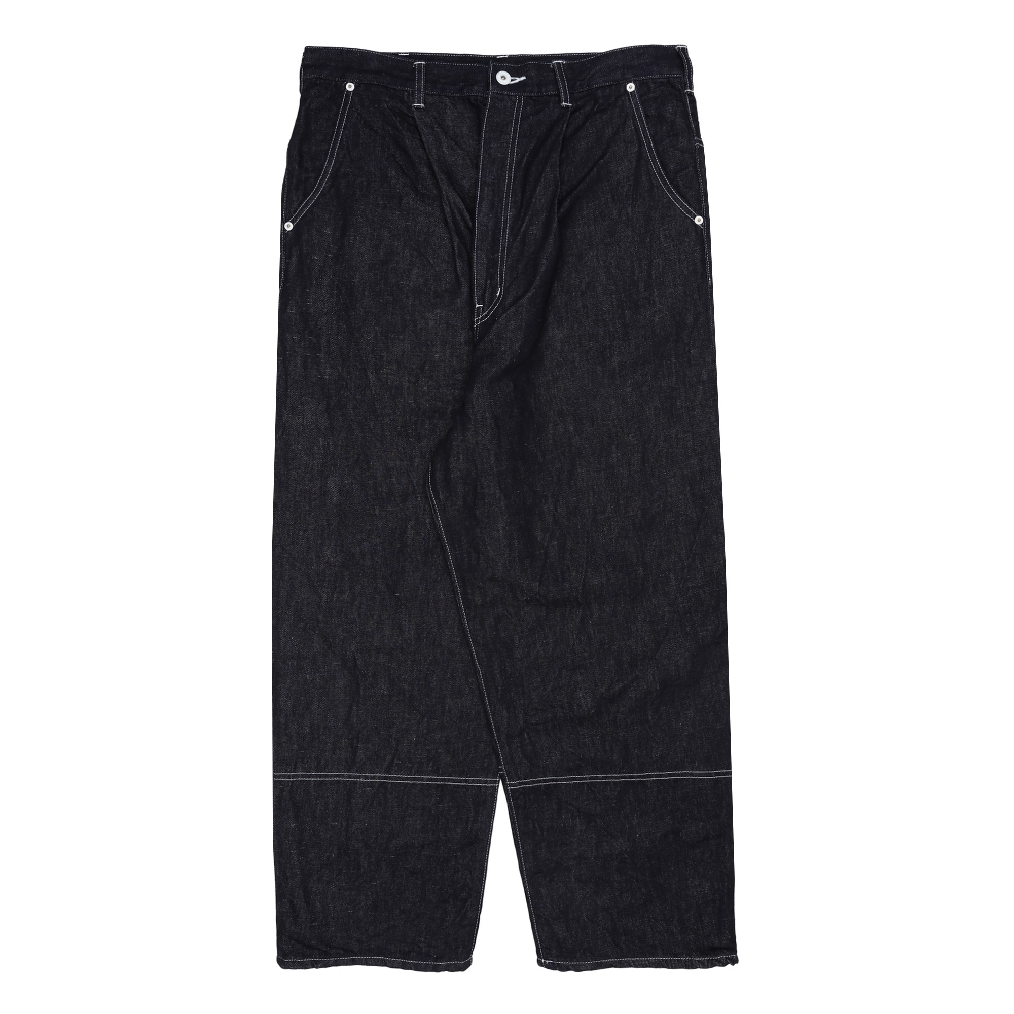 Cotton Linen Denim Pant - Navy product photo