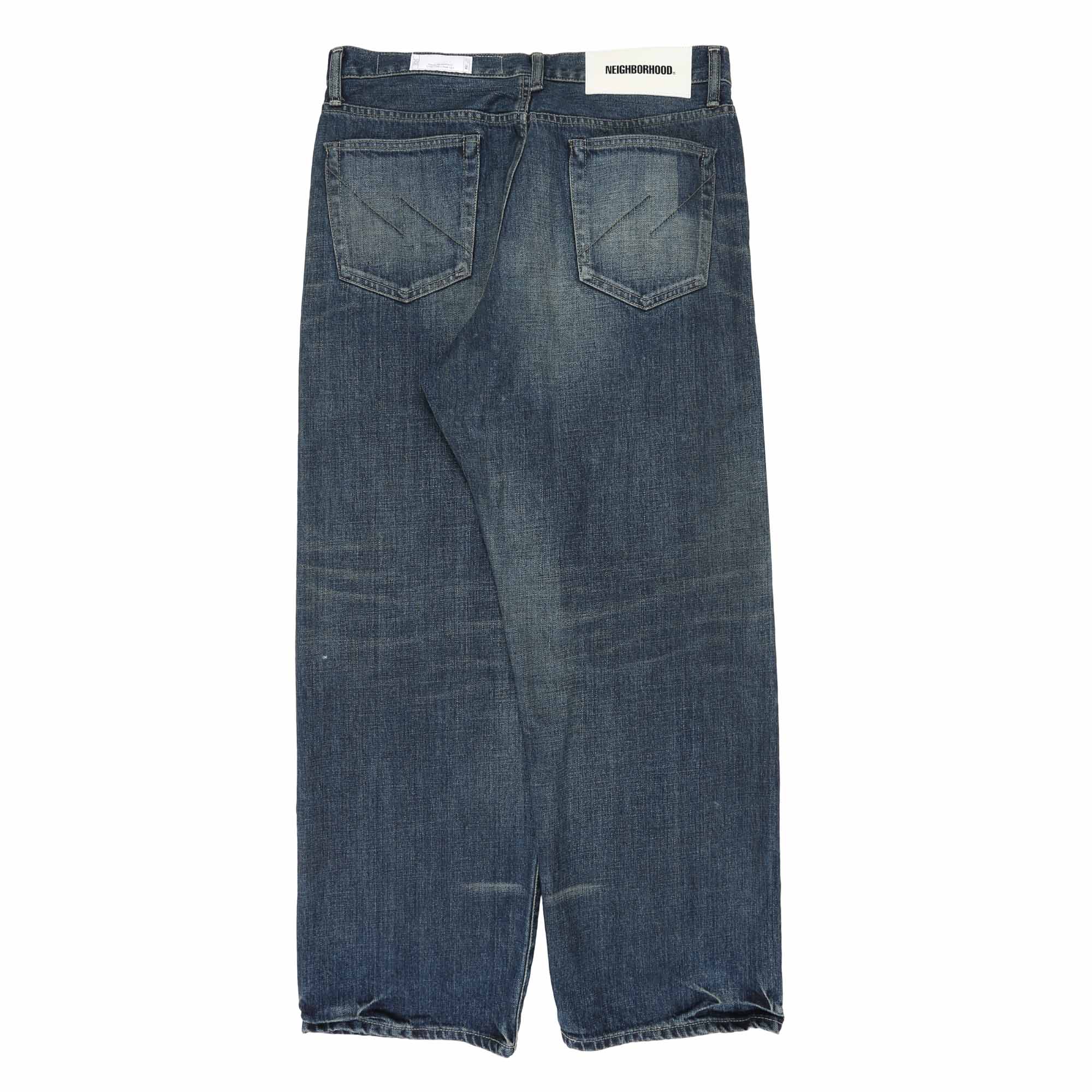 Washed Denim DP Wide Pants - Indigo product photo