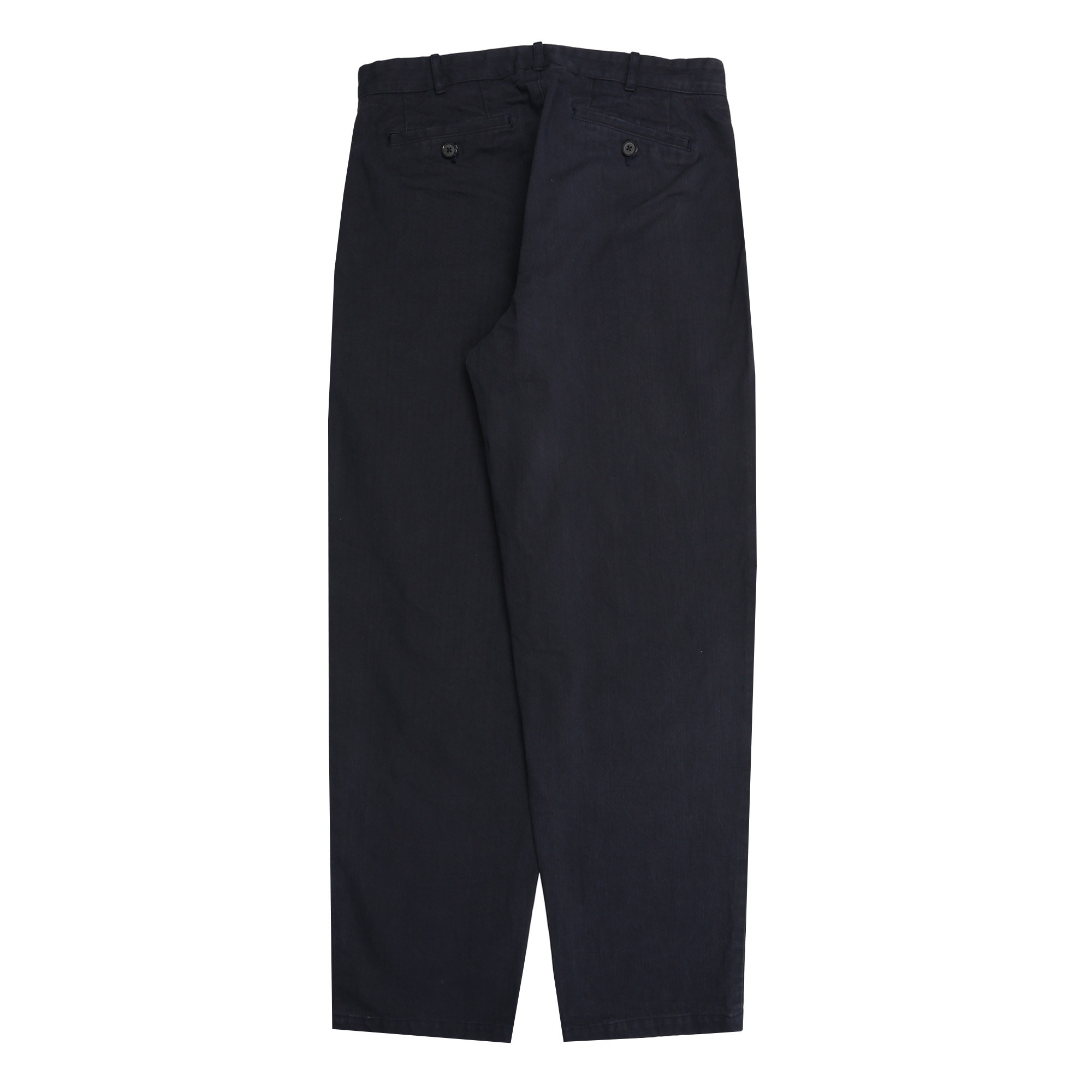 Double Pleat Herringbone Trouser- Navy product photo
