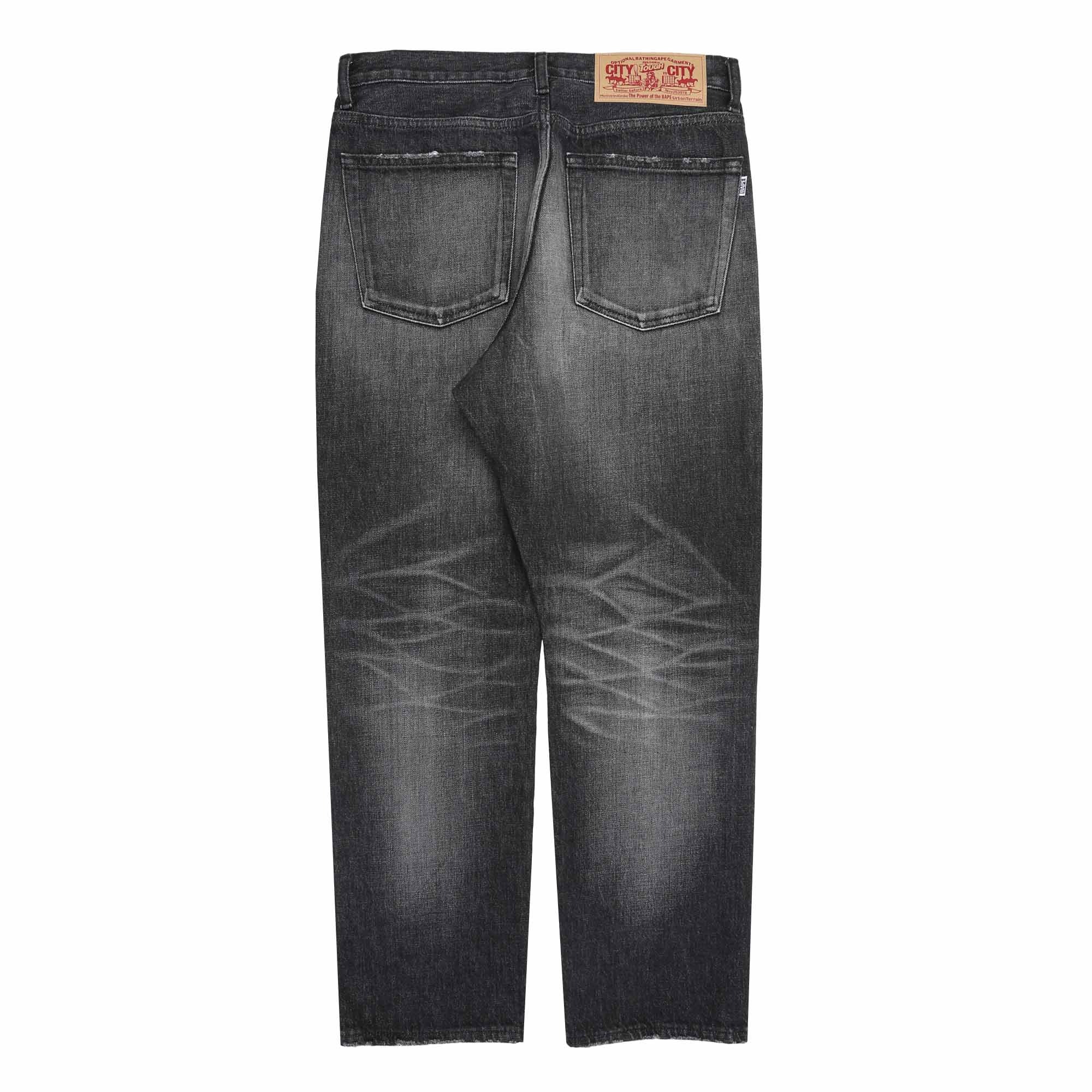 Twin Sta Relaxed Fit Denim Pants - Black product photo