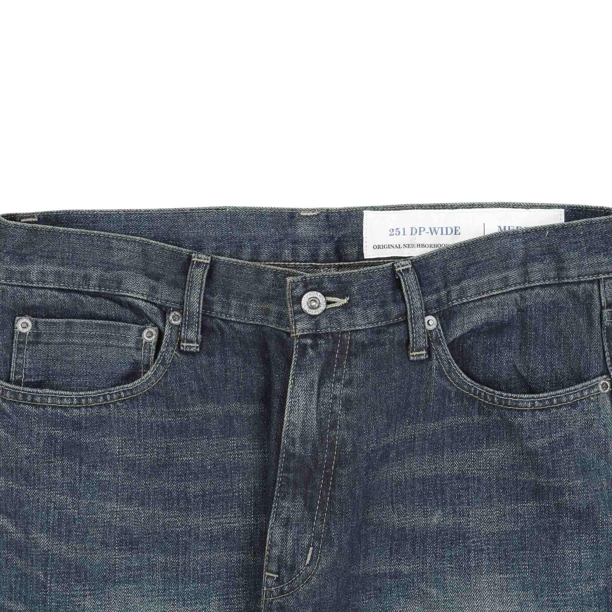 Washed Denim DP Wide Pants - Indigo product photo