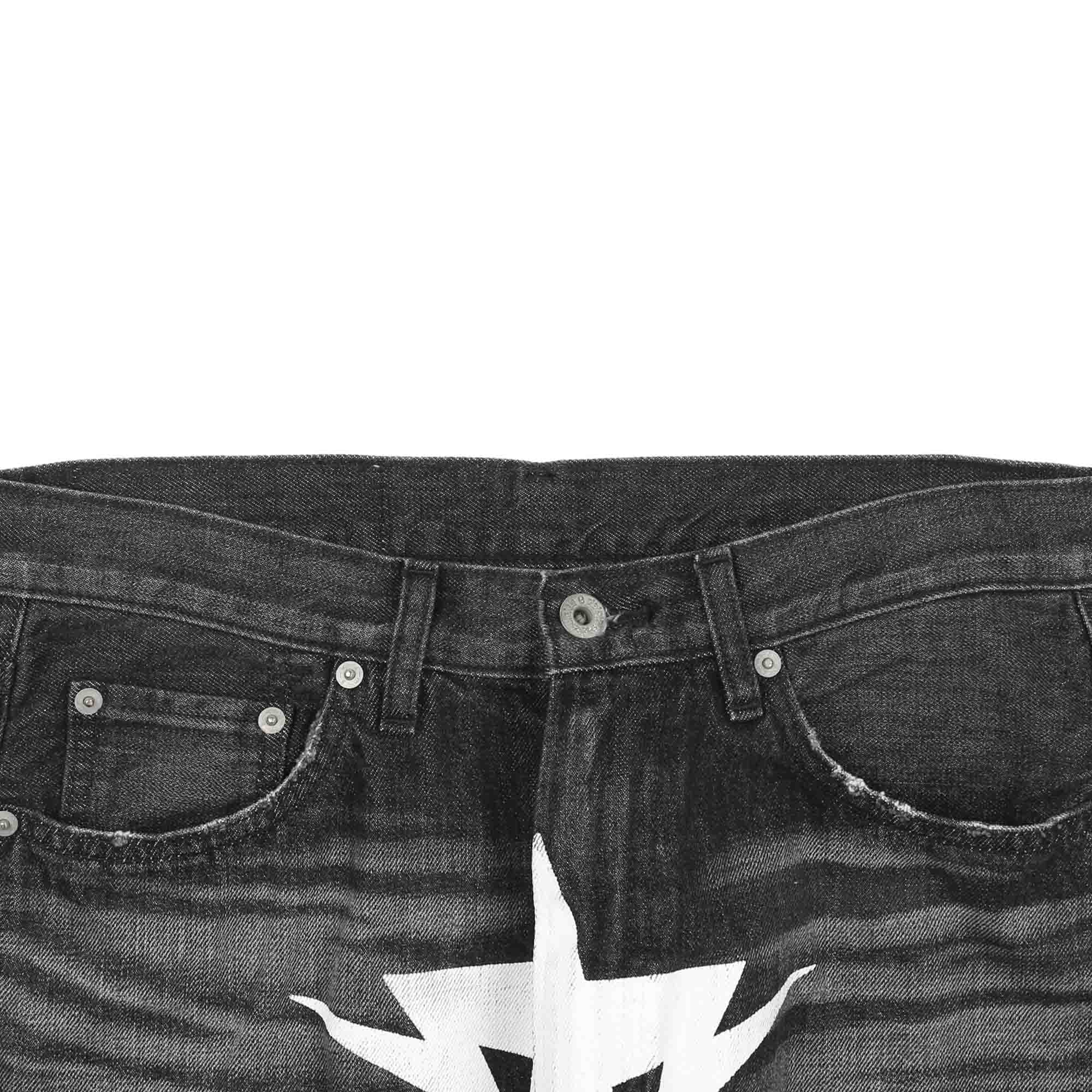Twin Sta Relaxed Fit Denim Pants - Black product photo