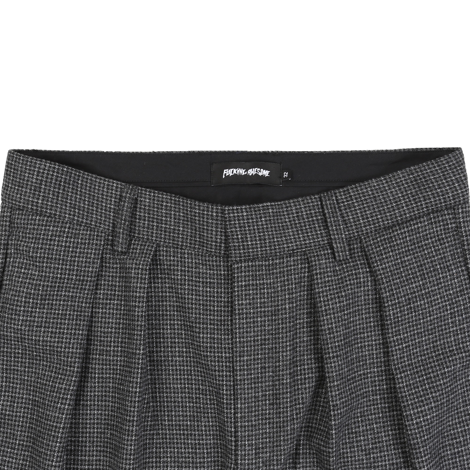 Baggy Pleated Wool Trouser - Shadow Plaid product photo