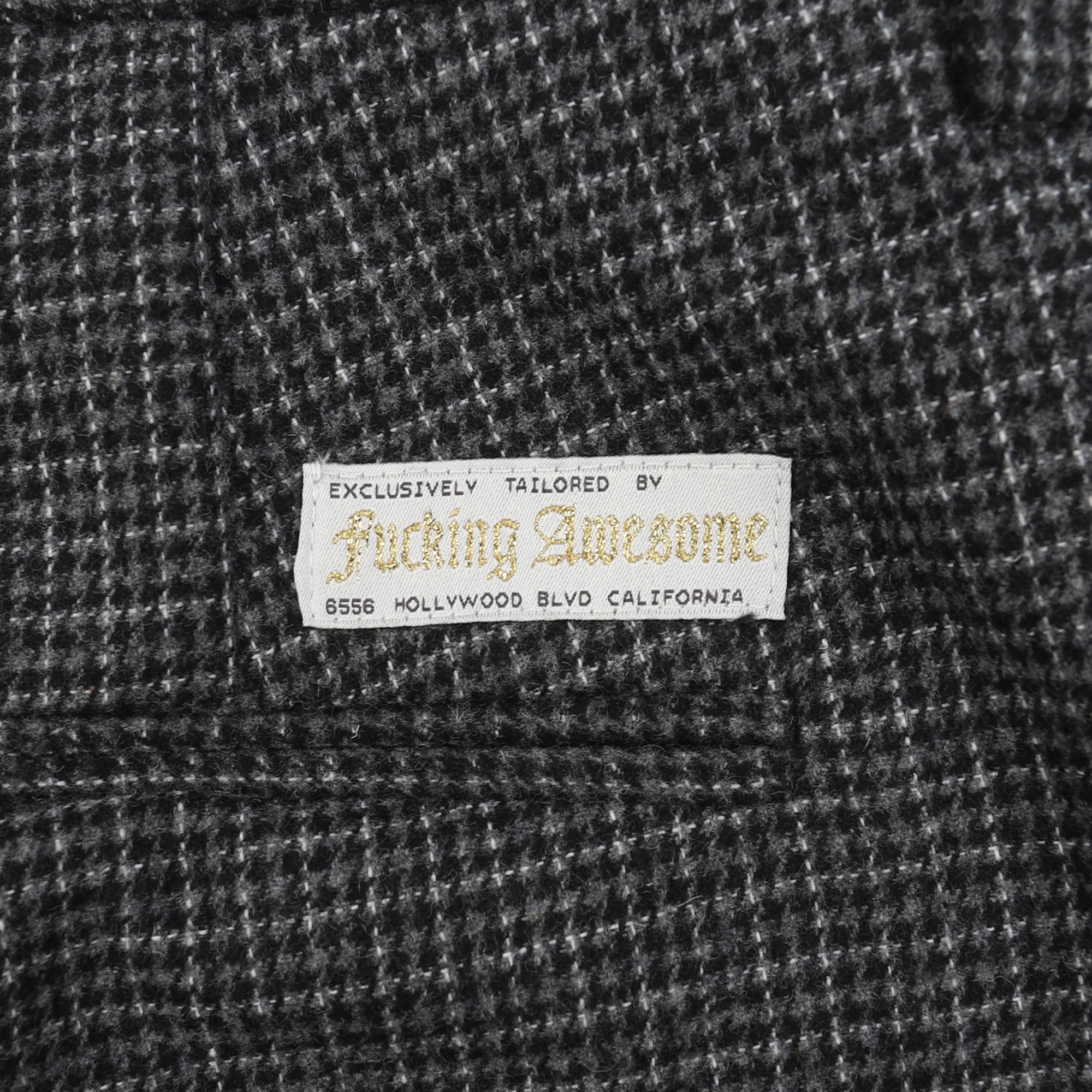 Baggy Pleated Wool Trouser - Shadow Plaid product photo