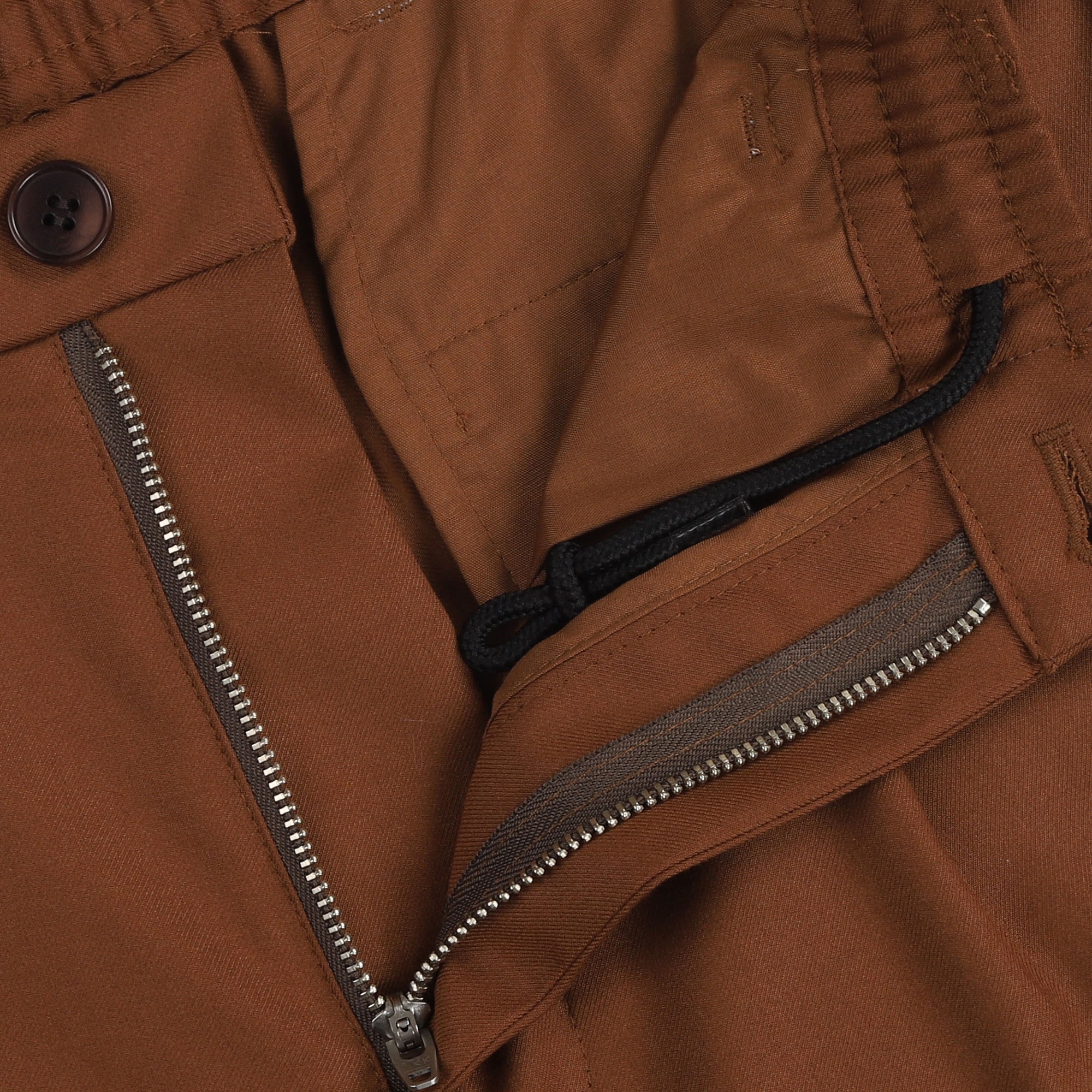 Lightweight Wool Woven Pant - Brown product photo