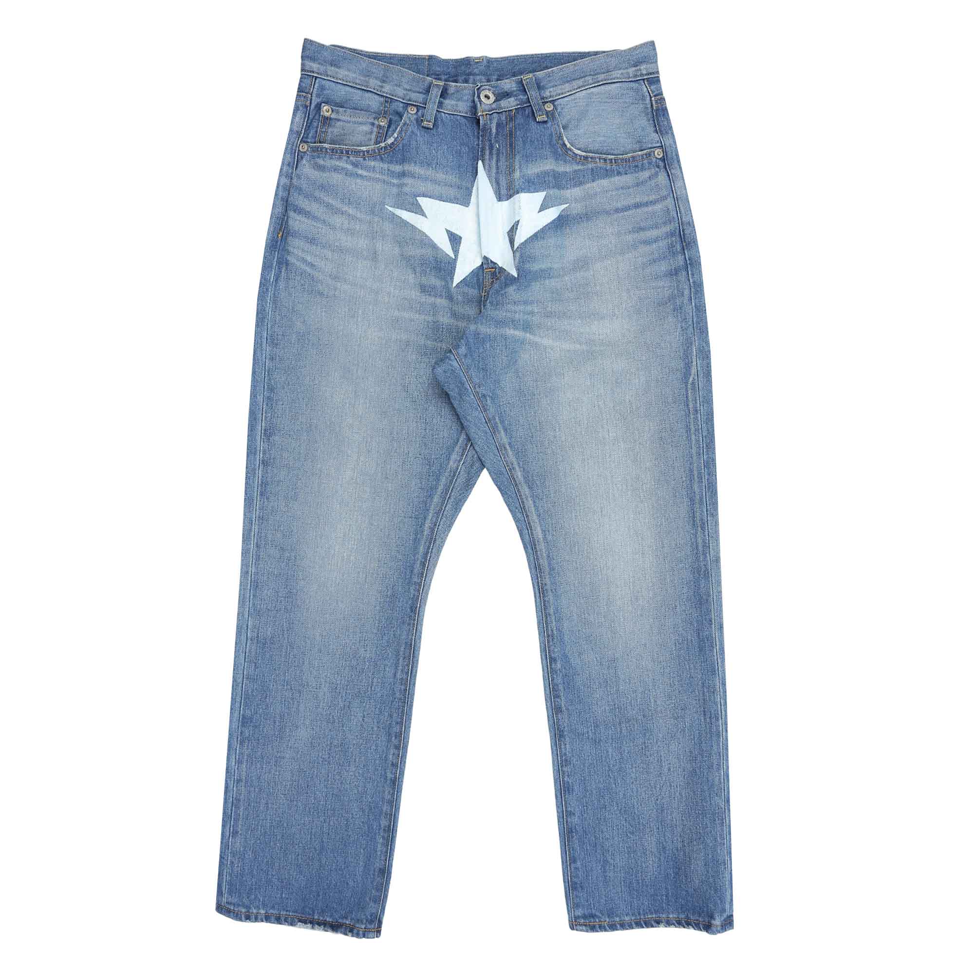 Twin Sta Relaxed Fit Denim Pants - Light Indigo product photo