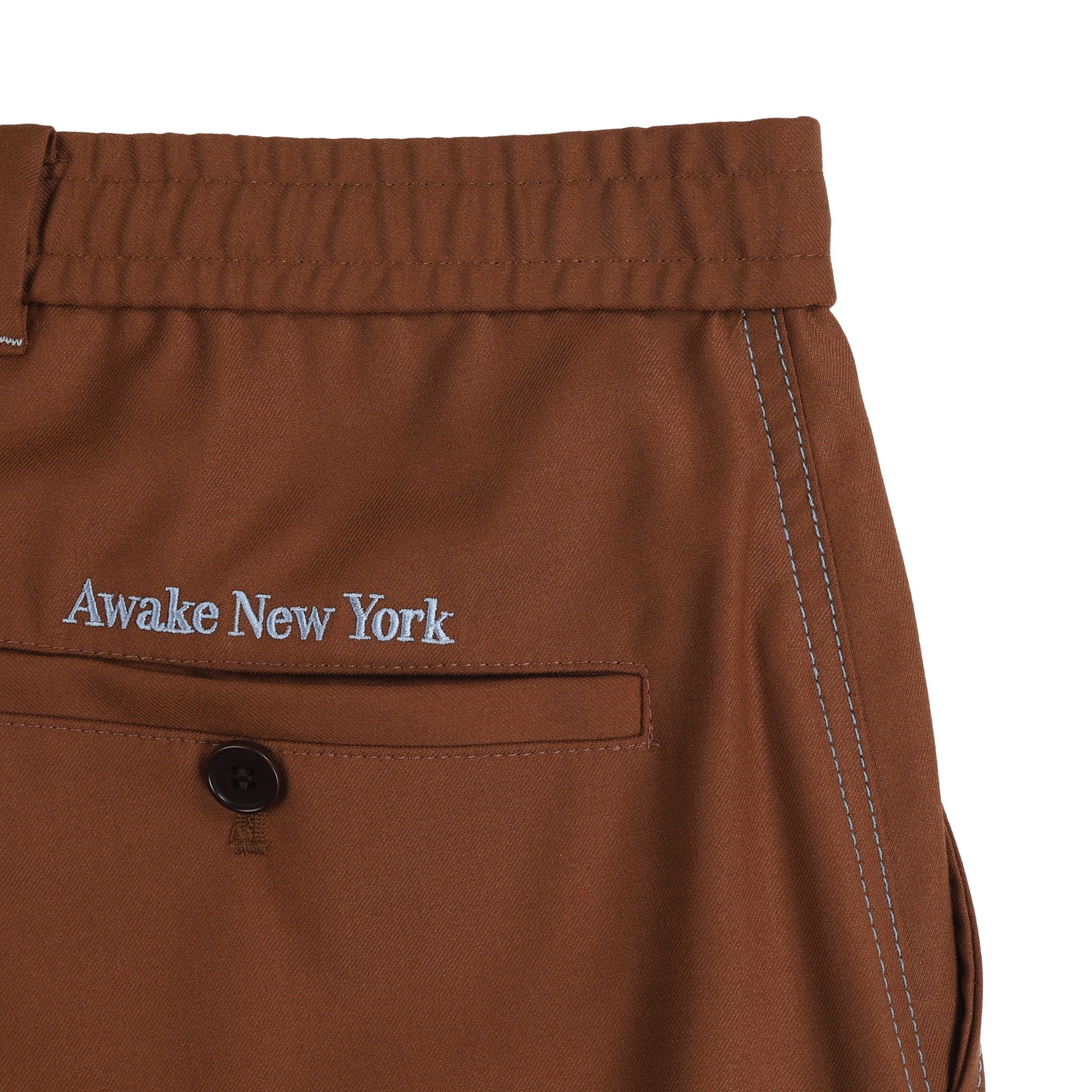 Lightweight Wool Woven Pant - Brown product photo