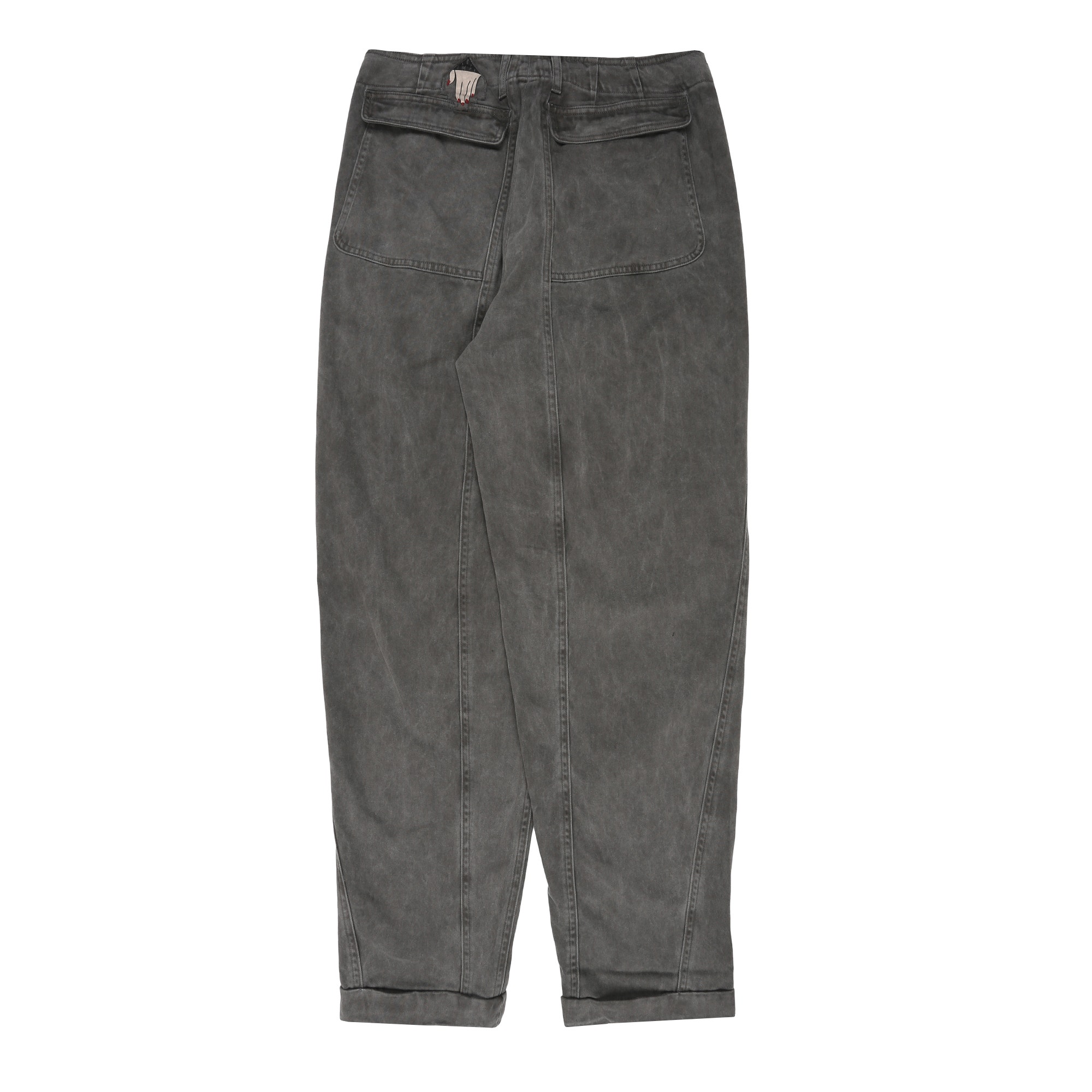 Overdye Cotton Casual Pants - Charcoal product photo