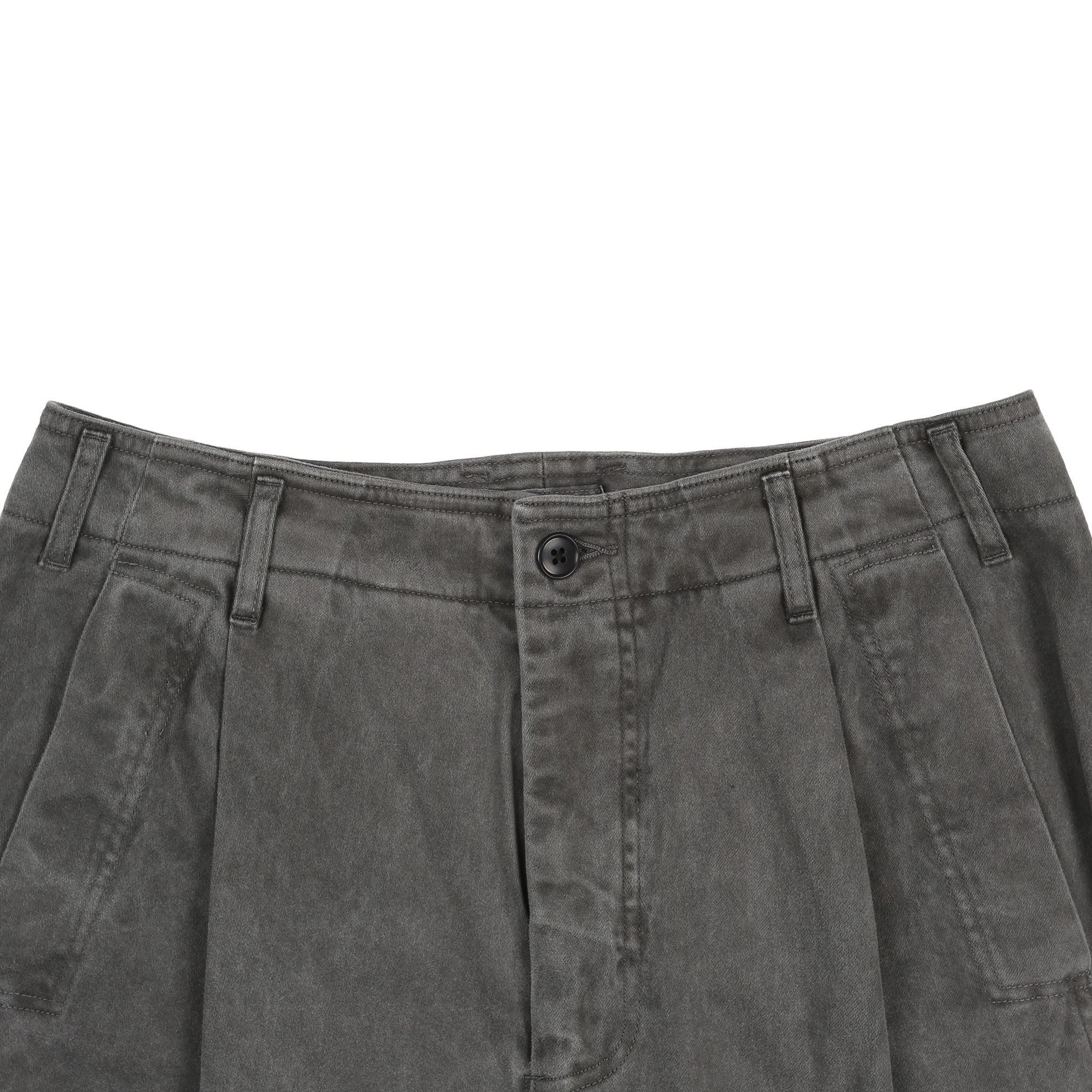 Overdye Cotton Casual Pants - Charcoal product photo