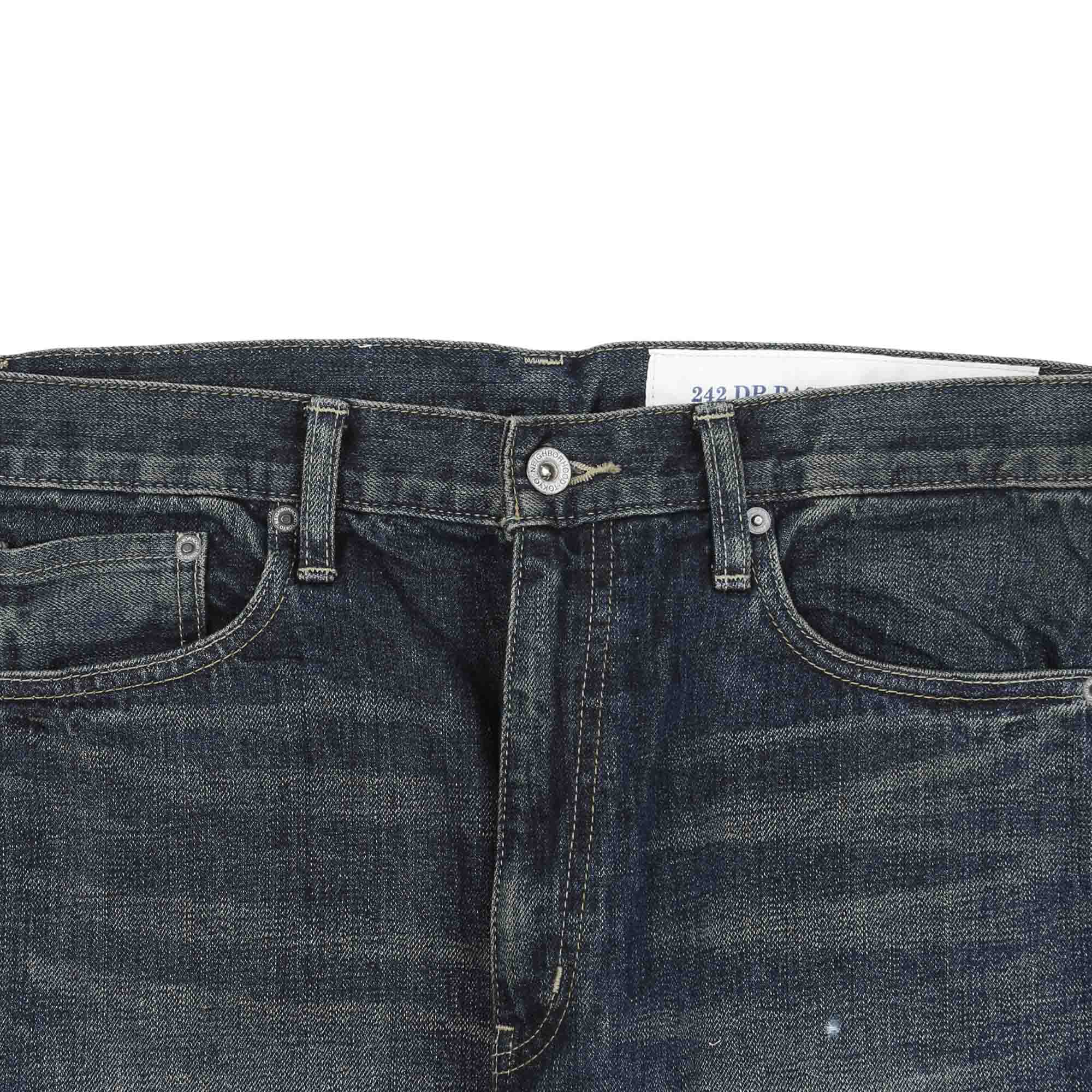Washed Denim DP Wide Pants - Indigo product photo