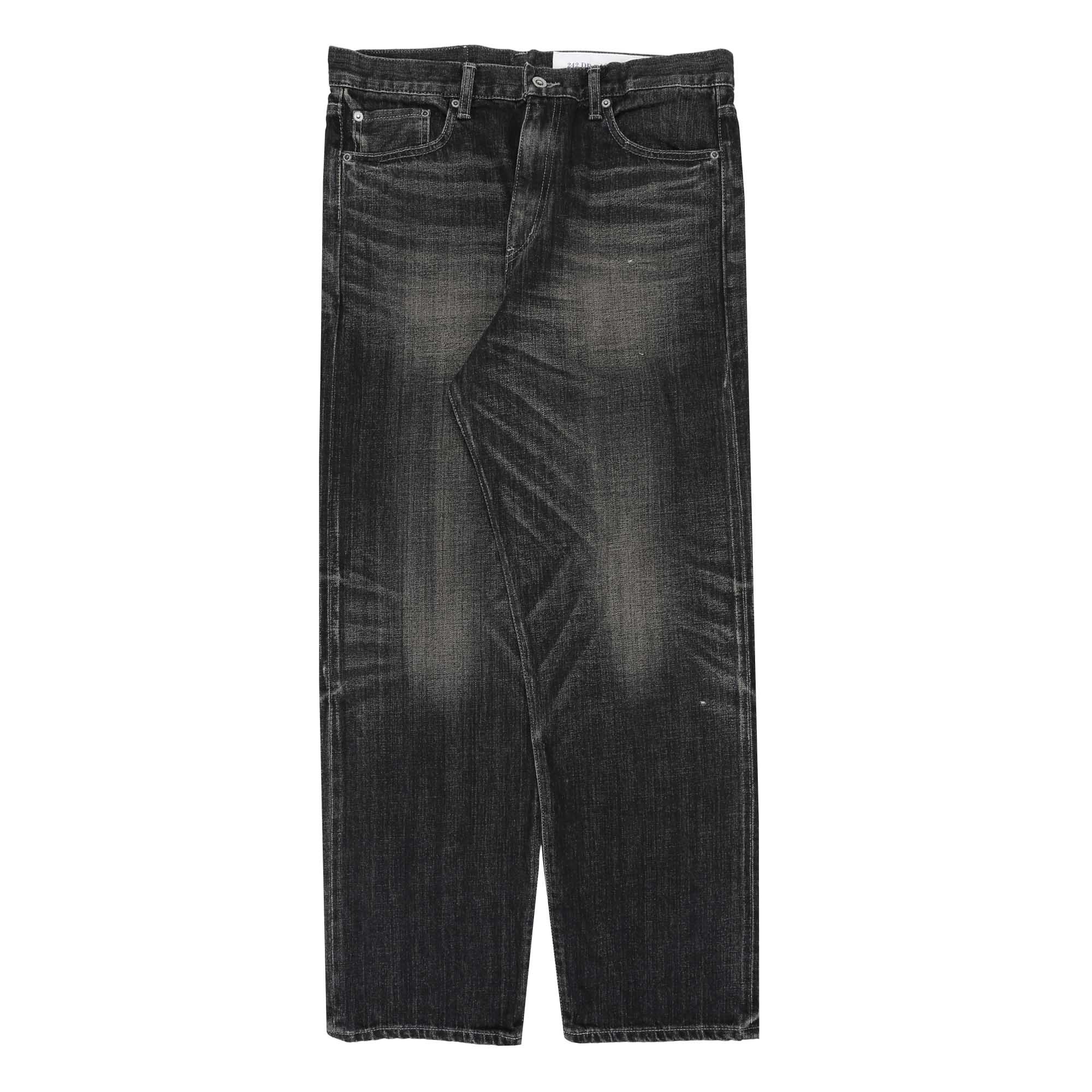 Washed Denim DP Wide Pants - Black product photo