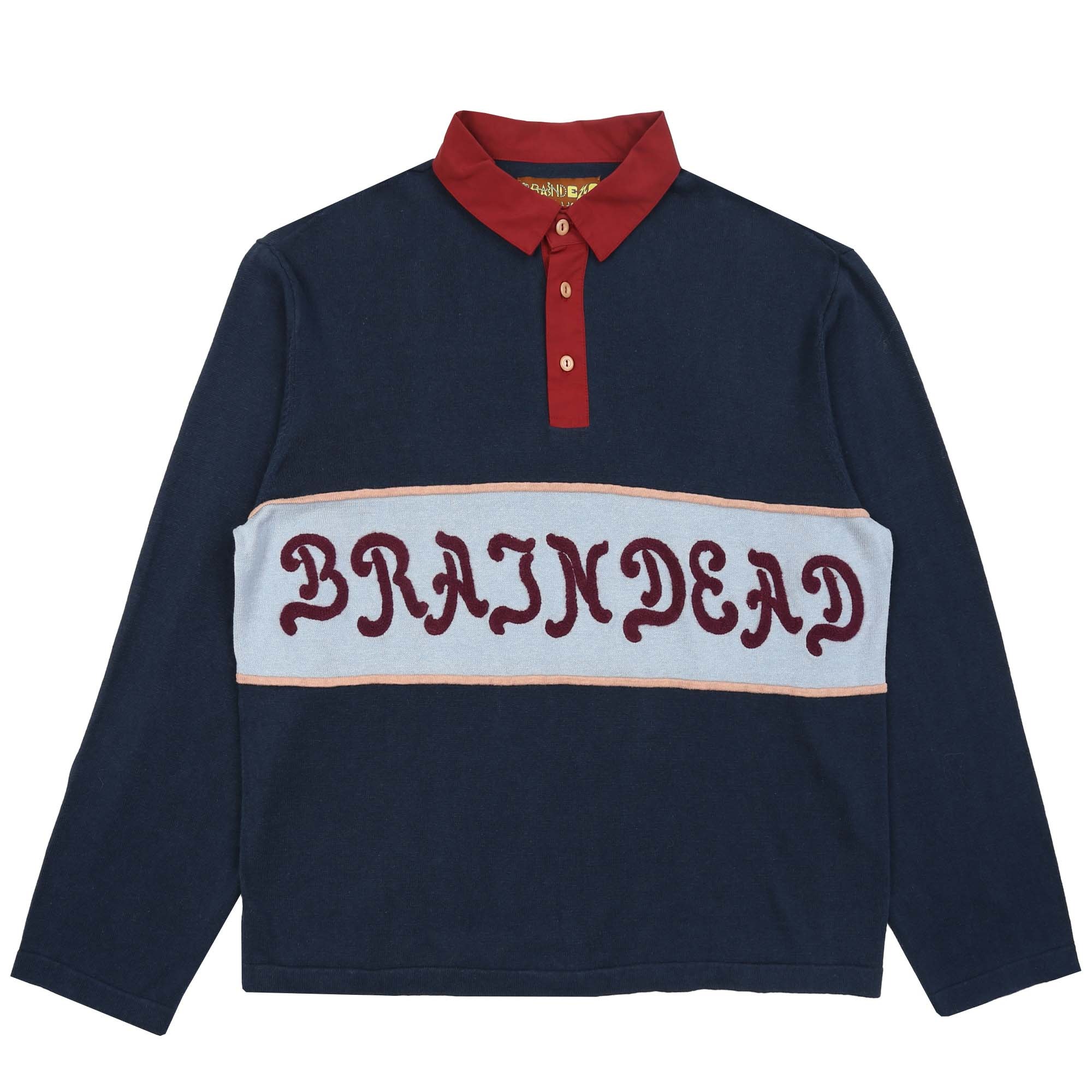 Lifted Stripe L/S Rugby - Navy product photo