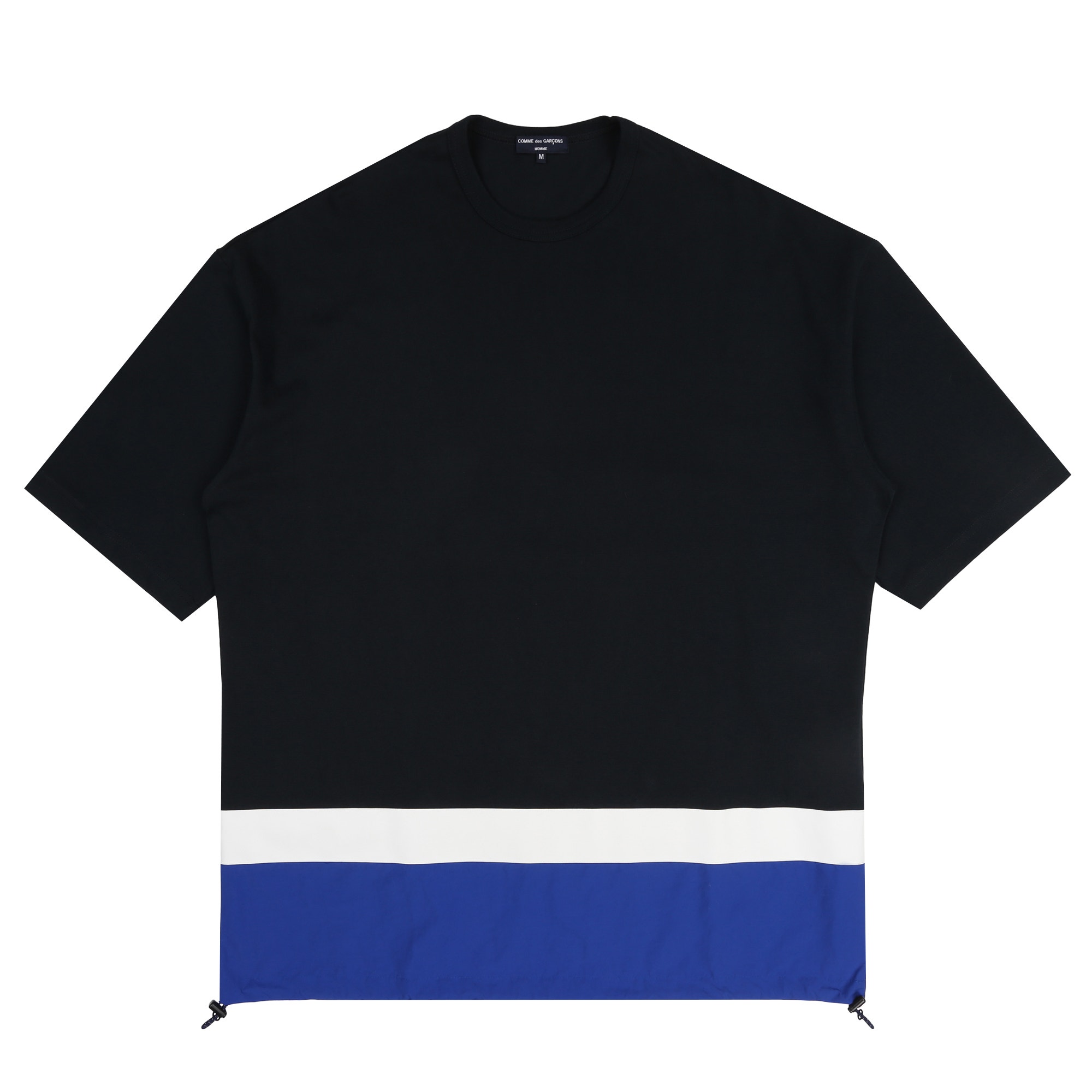 Cotton Jersey Nylon Taffeta T-Shirt - Navy product photo