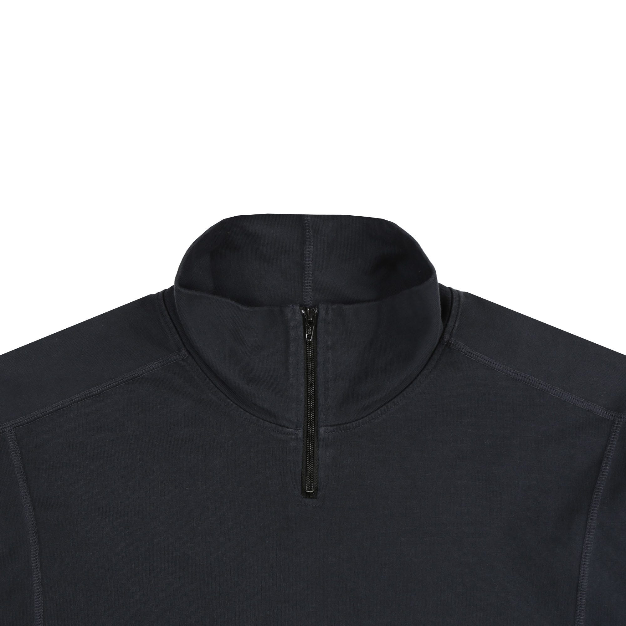 Overdye Half Zip Turtle L S T Shirt Black