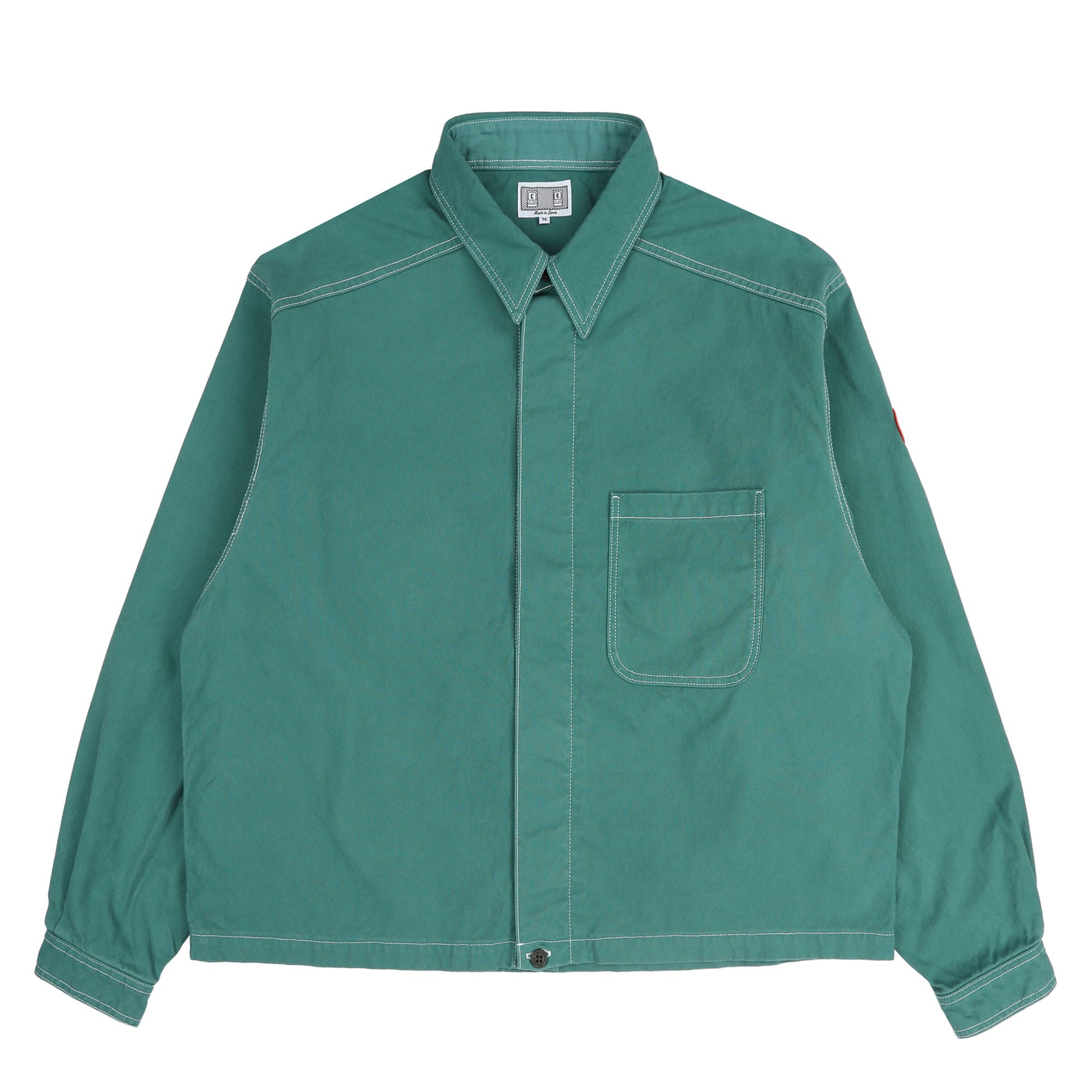 Overdye Short Shirt Jacket Green