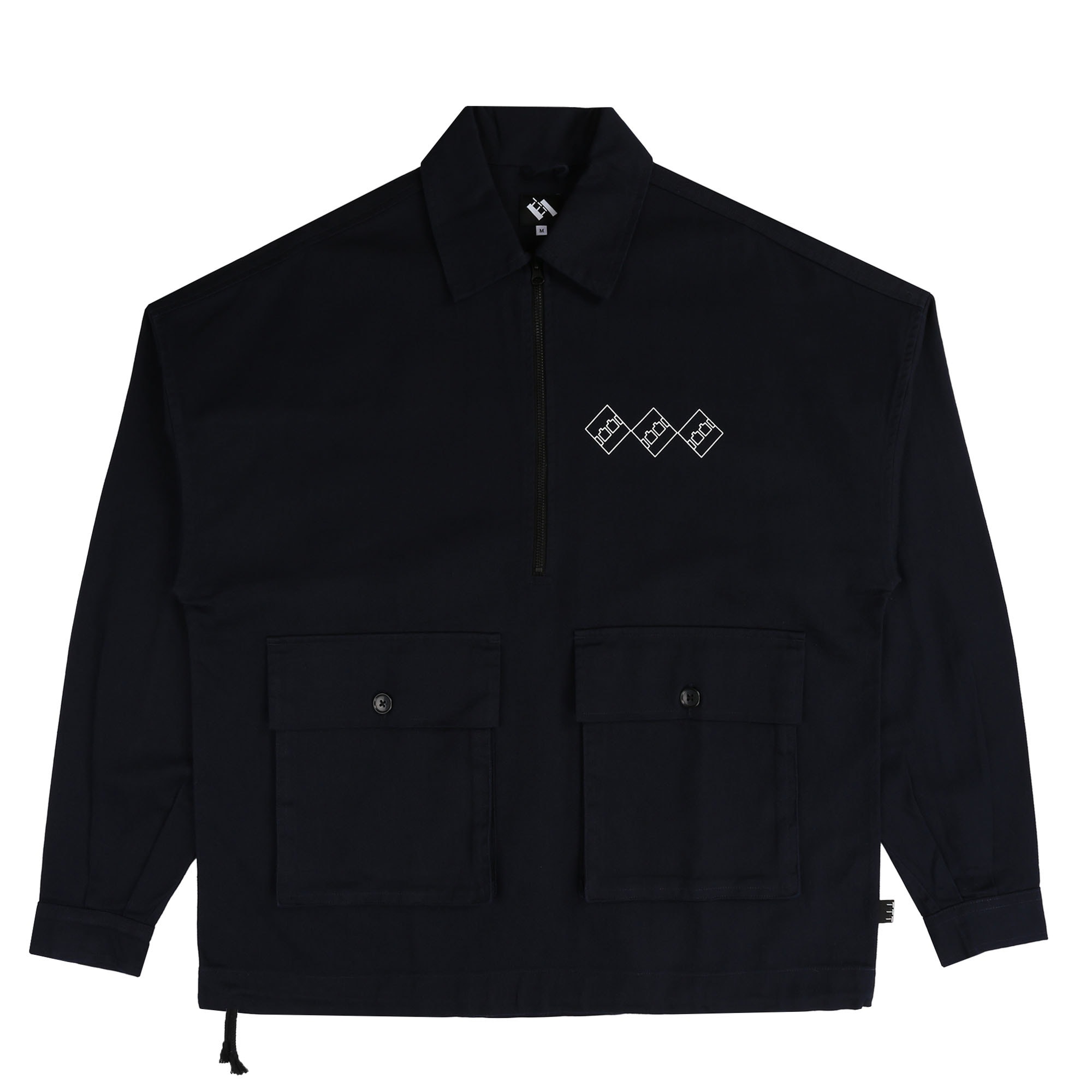 Lightweight Half Zip Overshirt - Navy product photo