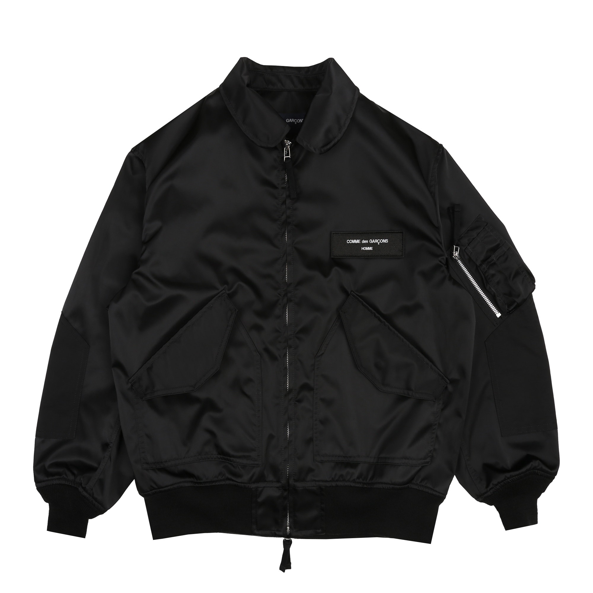 Nylon Twill Triple Layers Jacket - Black product photo
