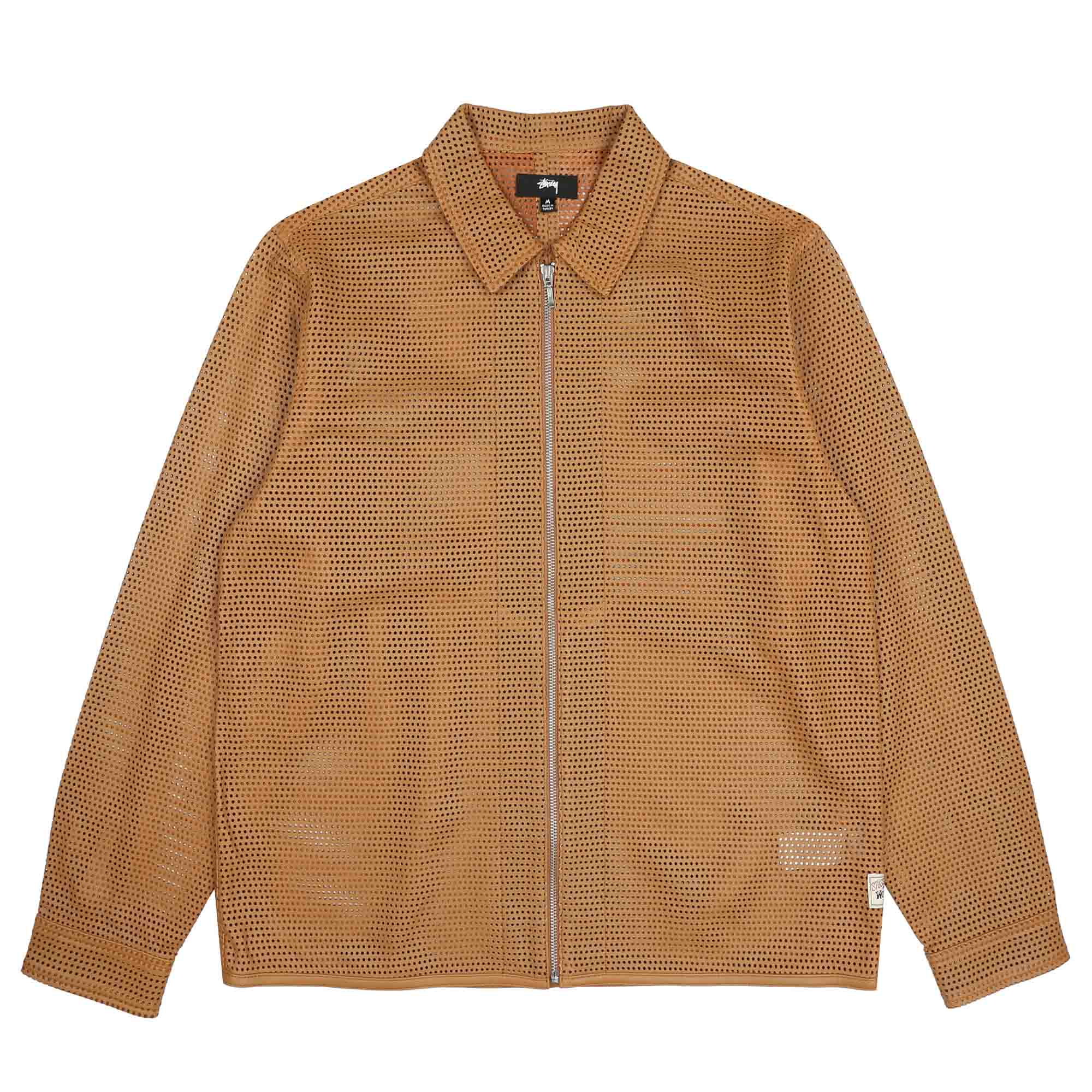 ZIP SHIRT PERFORATED LEATHER product photo