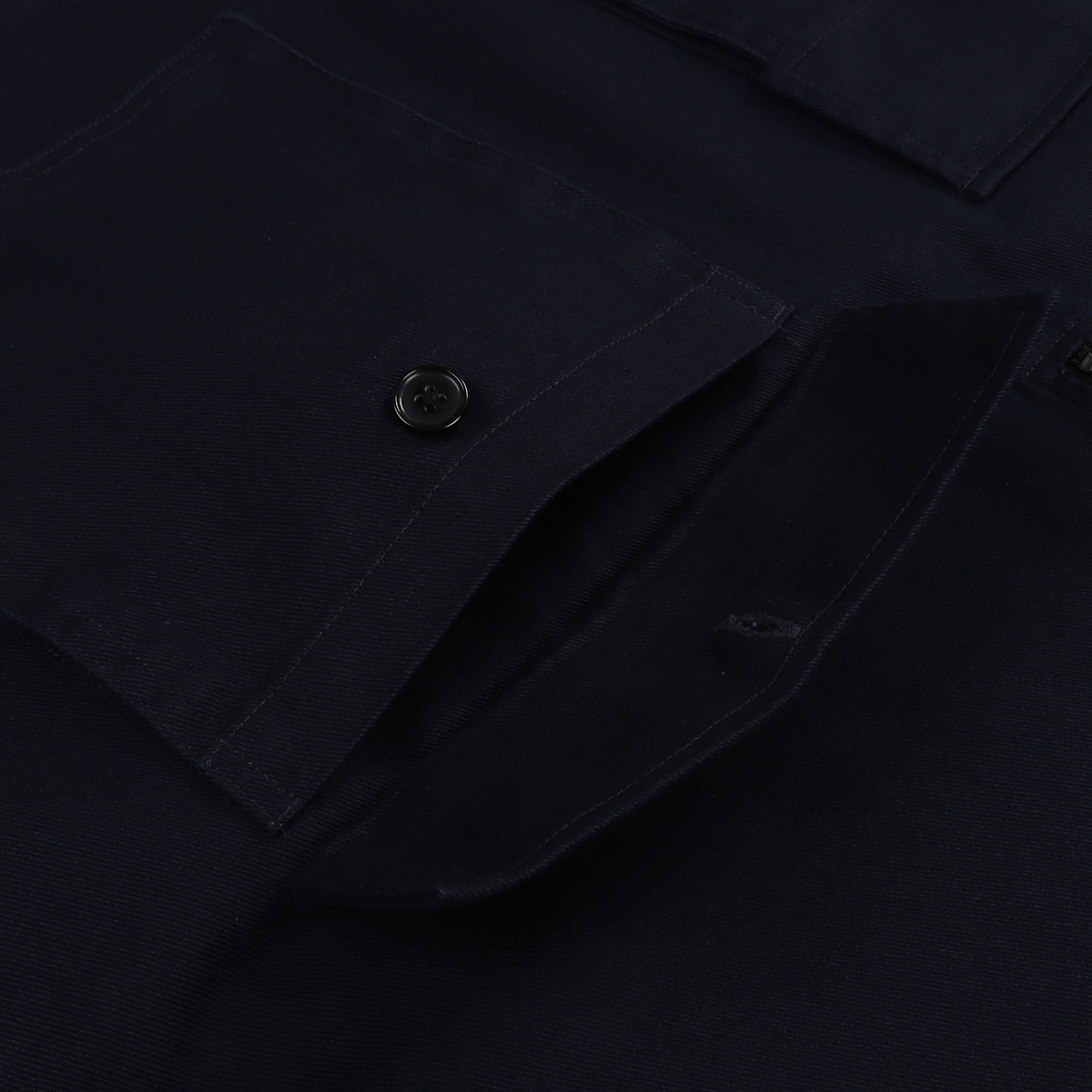 Lightweight Half Zip Overshirt - Navy product photo