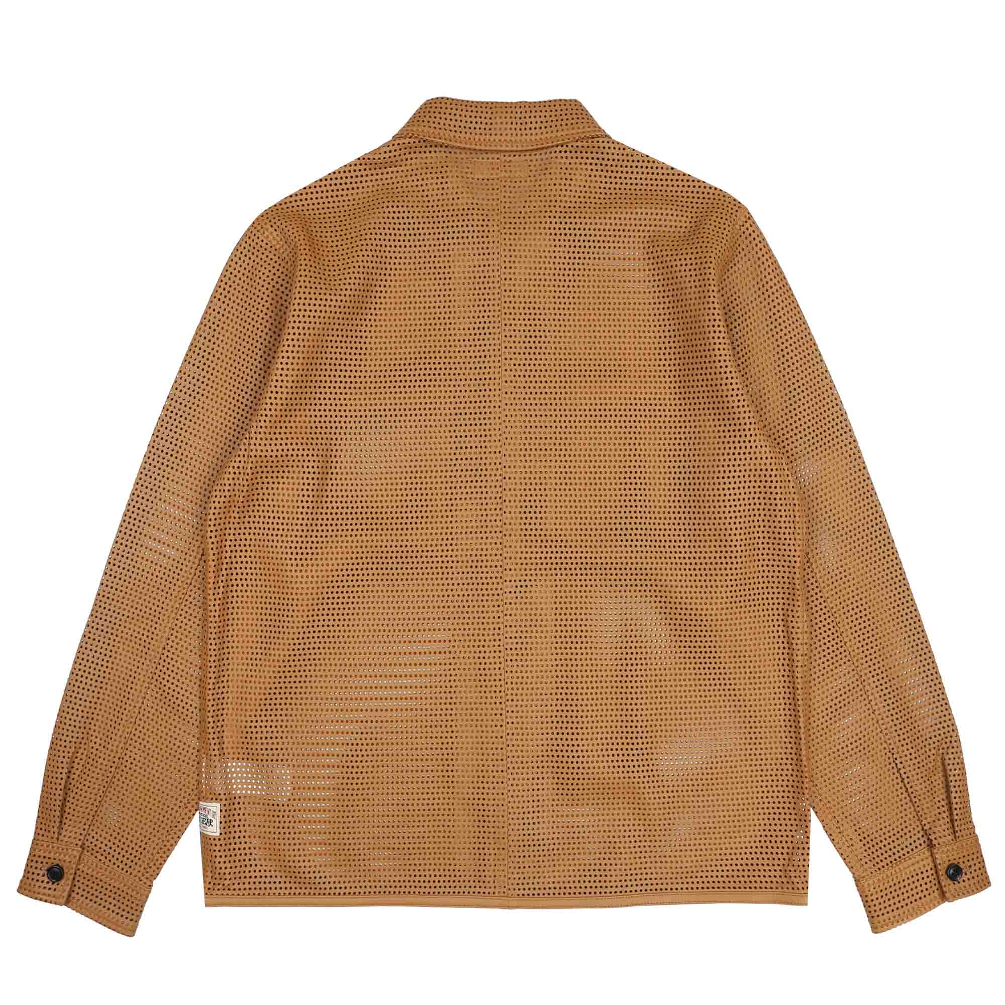 ZIP SHIRT PERFORATED LEATHER product photo