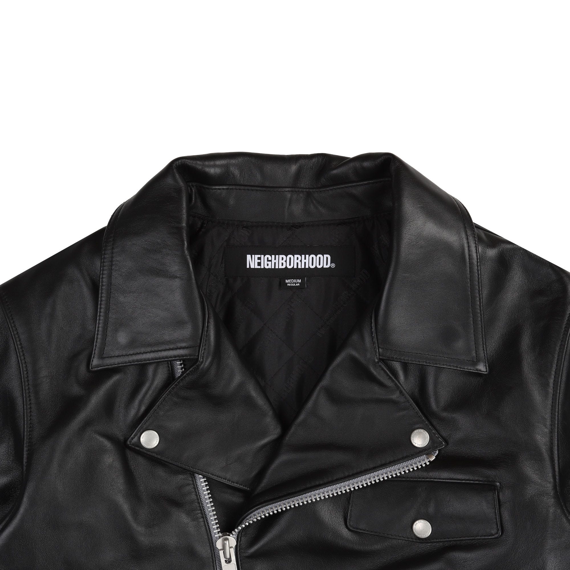 Leather Double Riders Jacket - Black