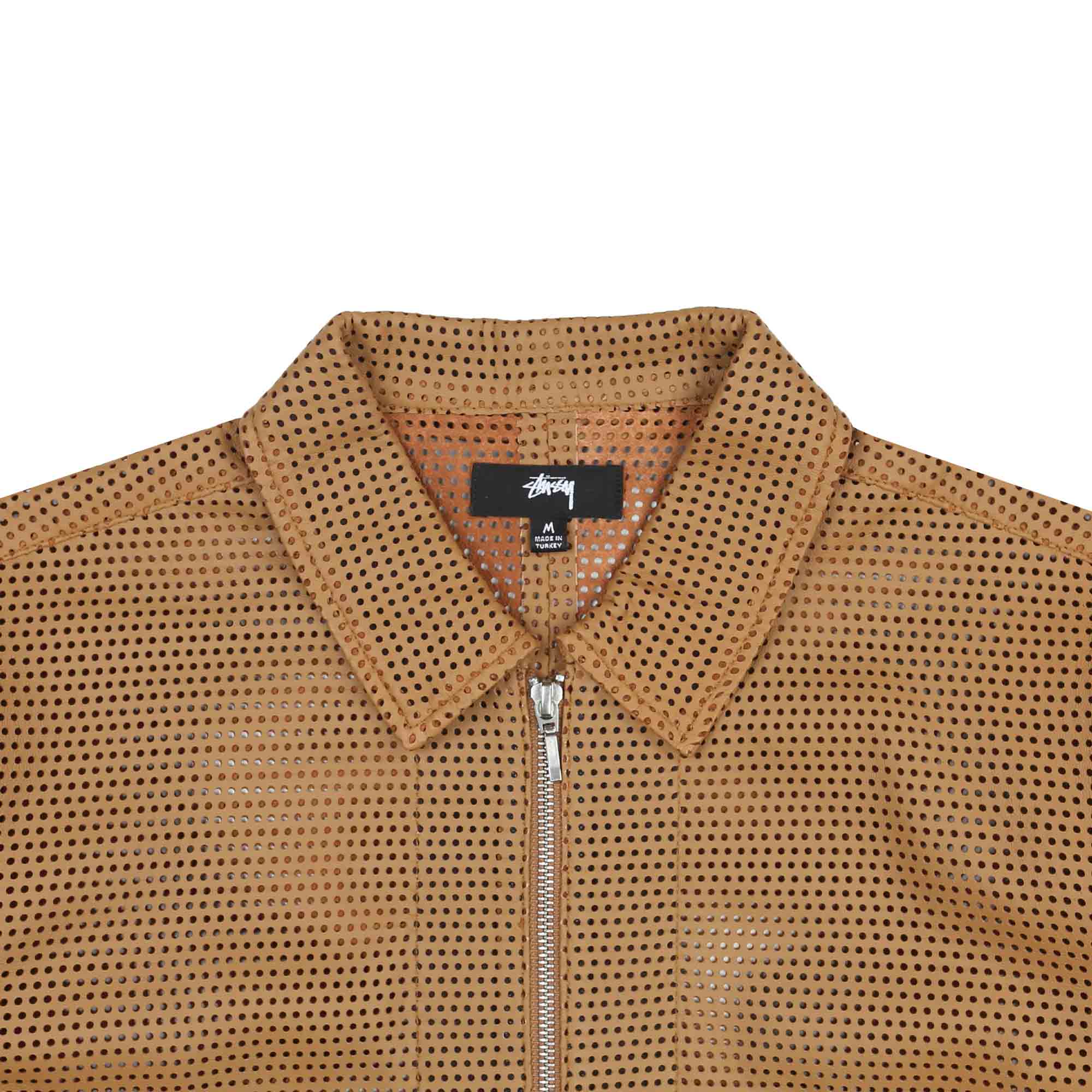 ZIP SHIRT PERFORATED LEATHER product photo