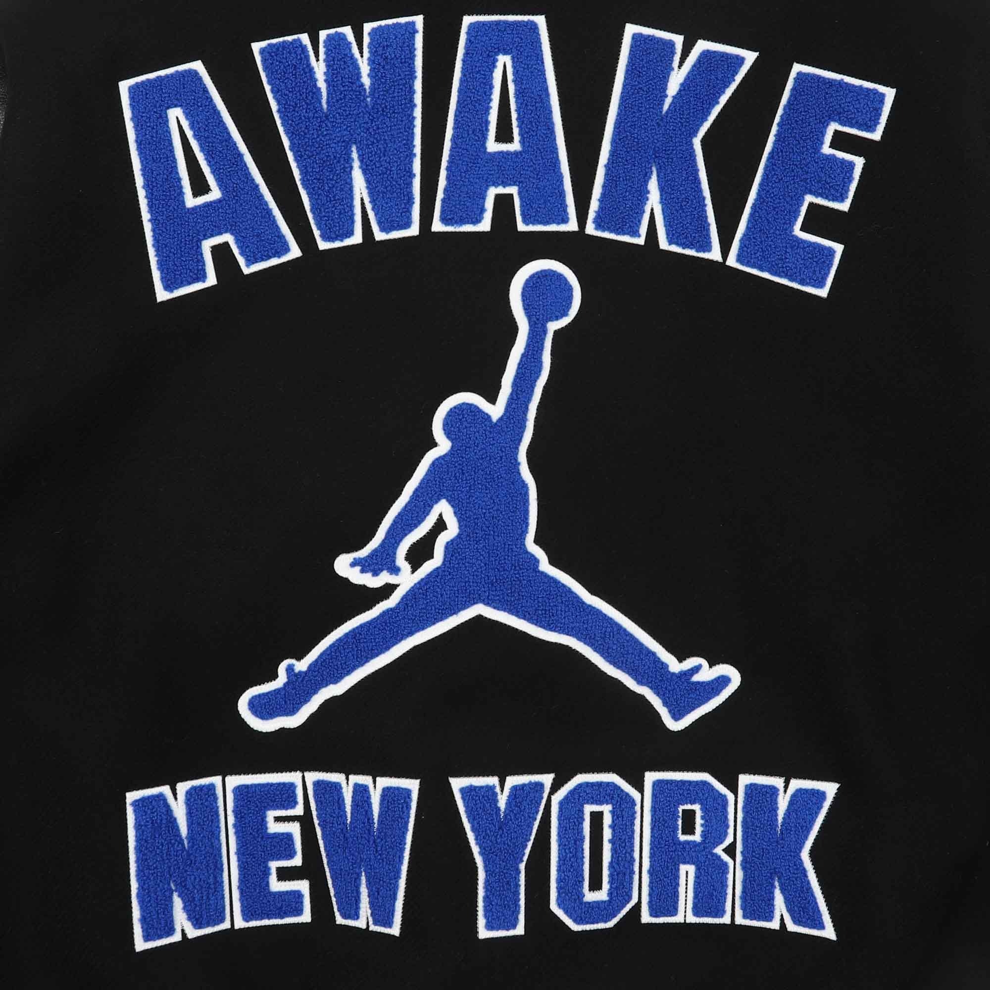 Jordan x Awake NY Varsity Jacket - Black/Royal product photo