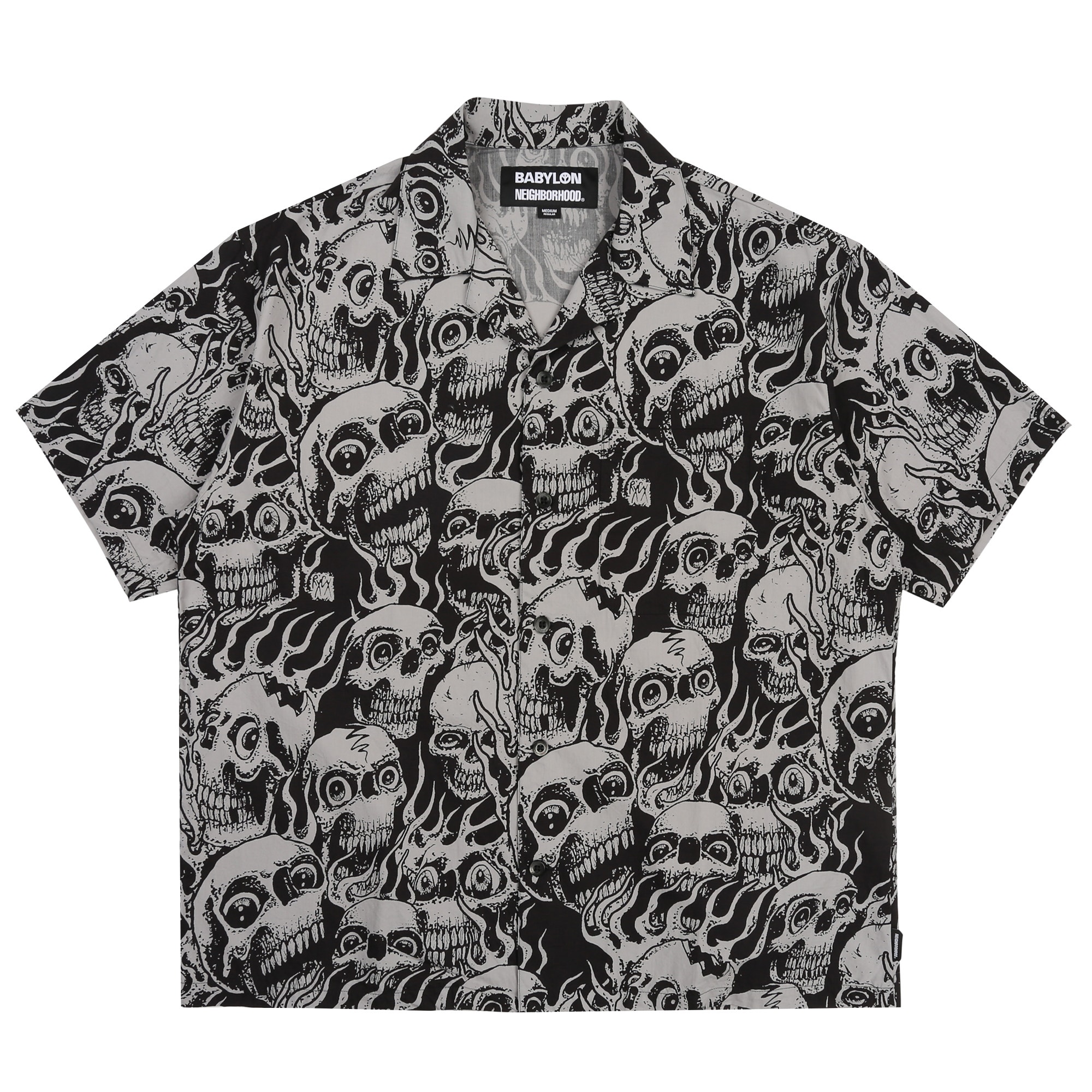 NH x Babylon S/S Hawaiian Shirt - Grey product photo