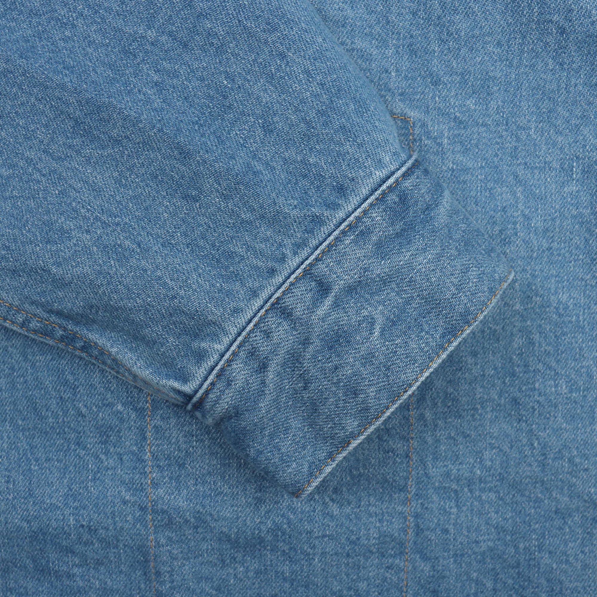 Washed Denim Zip Jacket - Indigo product photo