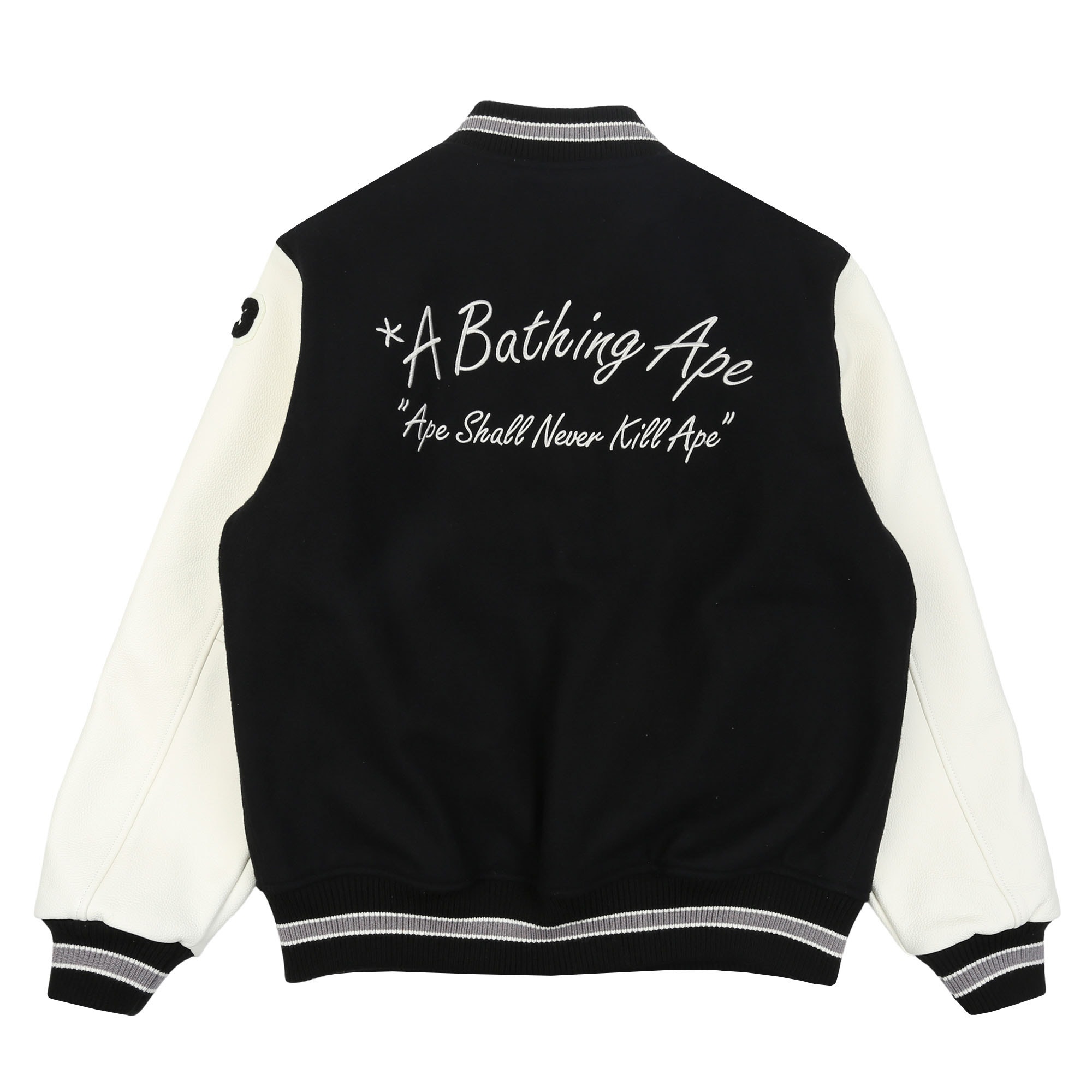 Embroidery Varsity Jacket - Black product photo