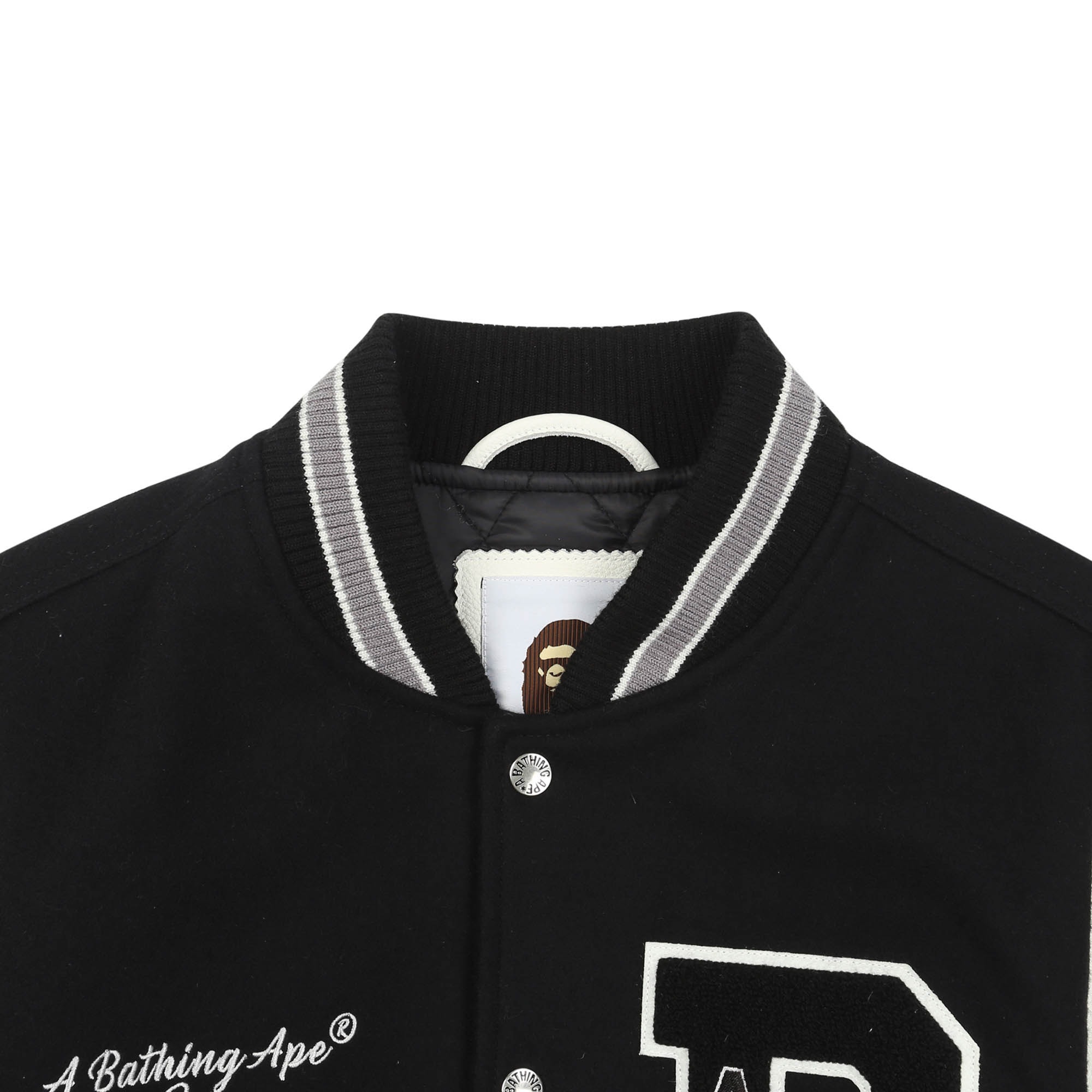 Embroidery Varsity Jacket - Black product photo