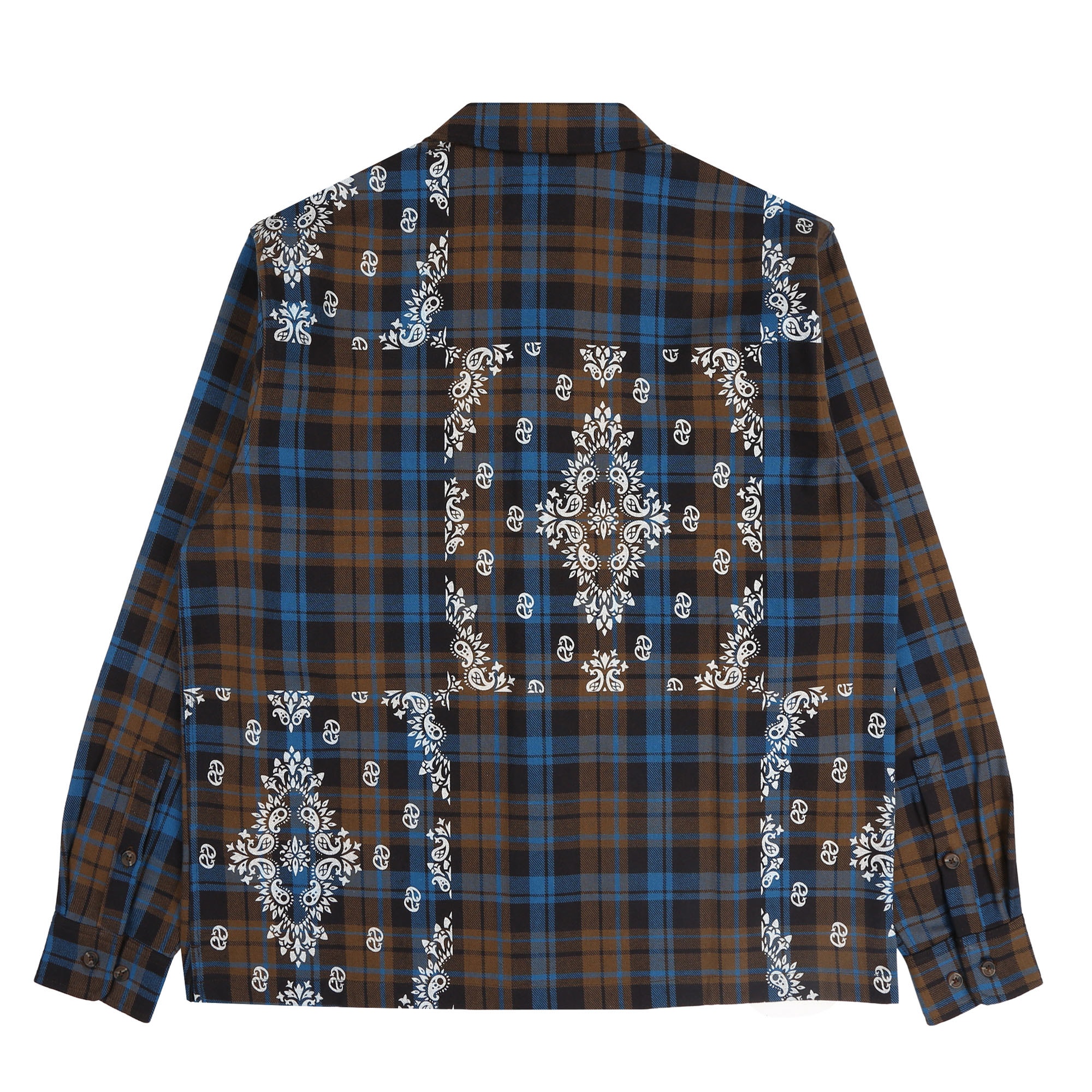 Paisley Printed Flannel Shirt - Brown product photo