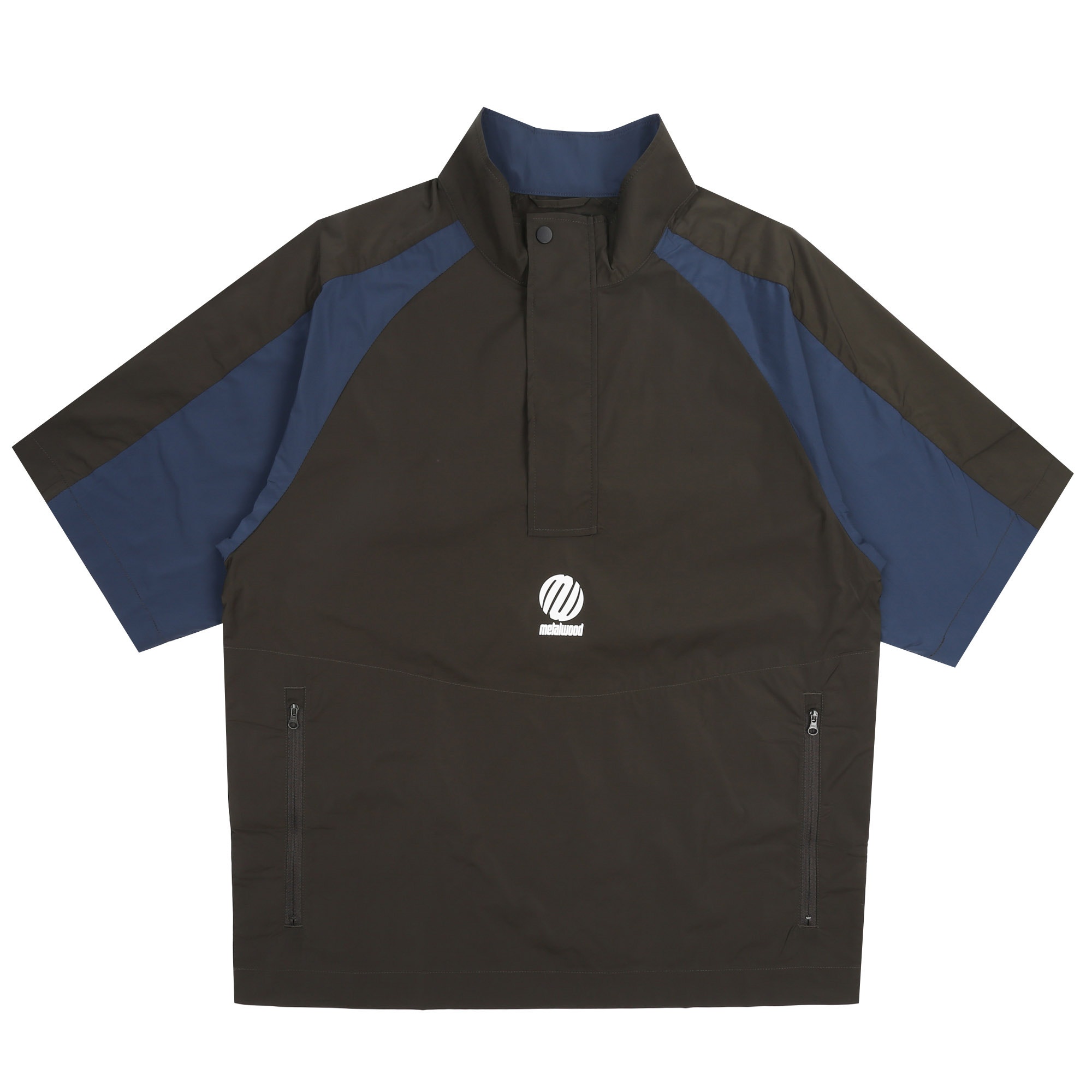 S/S Paneled Wind Shirt - Black/Navy product photo