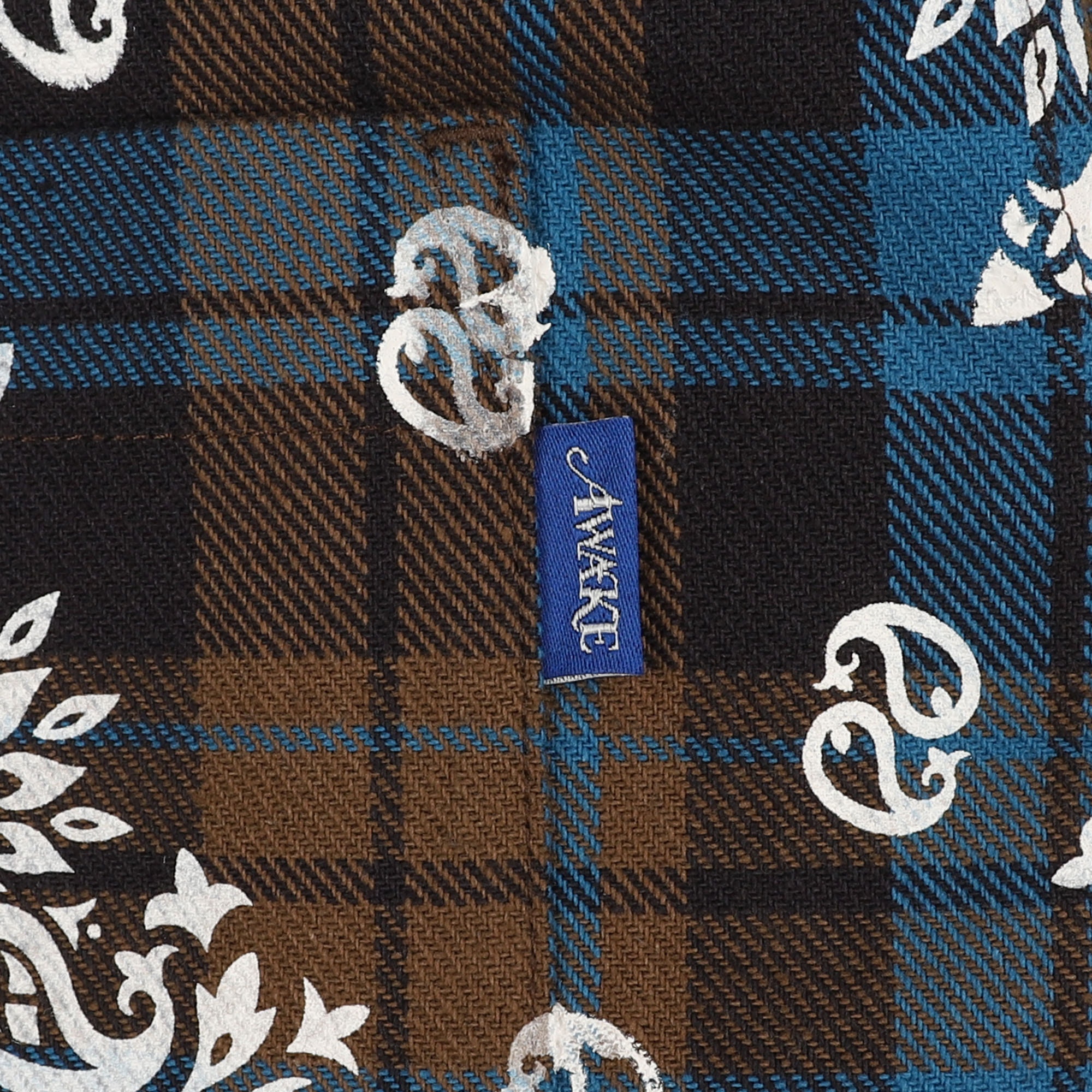 Paisley Printed Flannel Shirt - Brown product photo