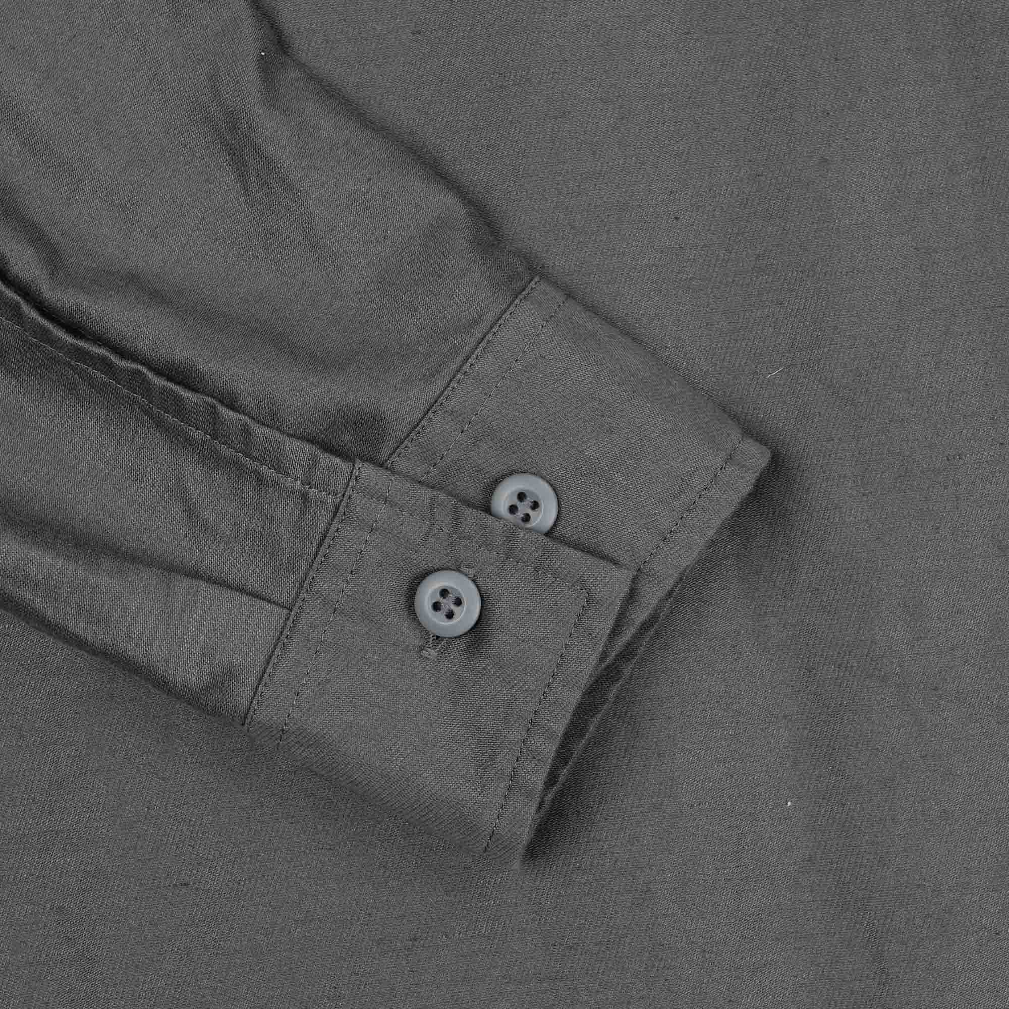 Cotton Linen Casual Shirt - Charcoal product photo