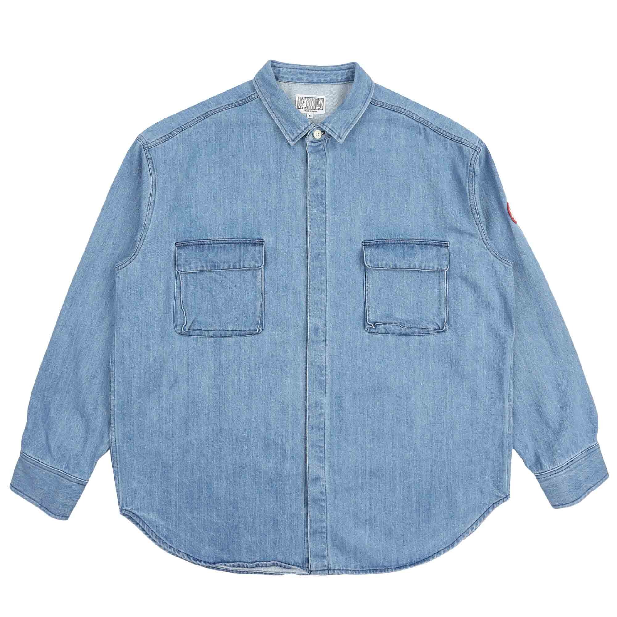 Bleached Denim Big Shirt - Indigo product photo