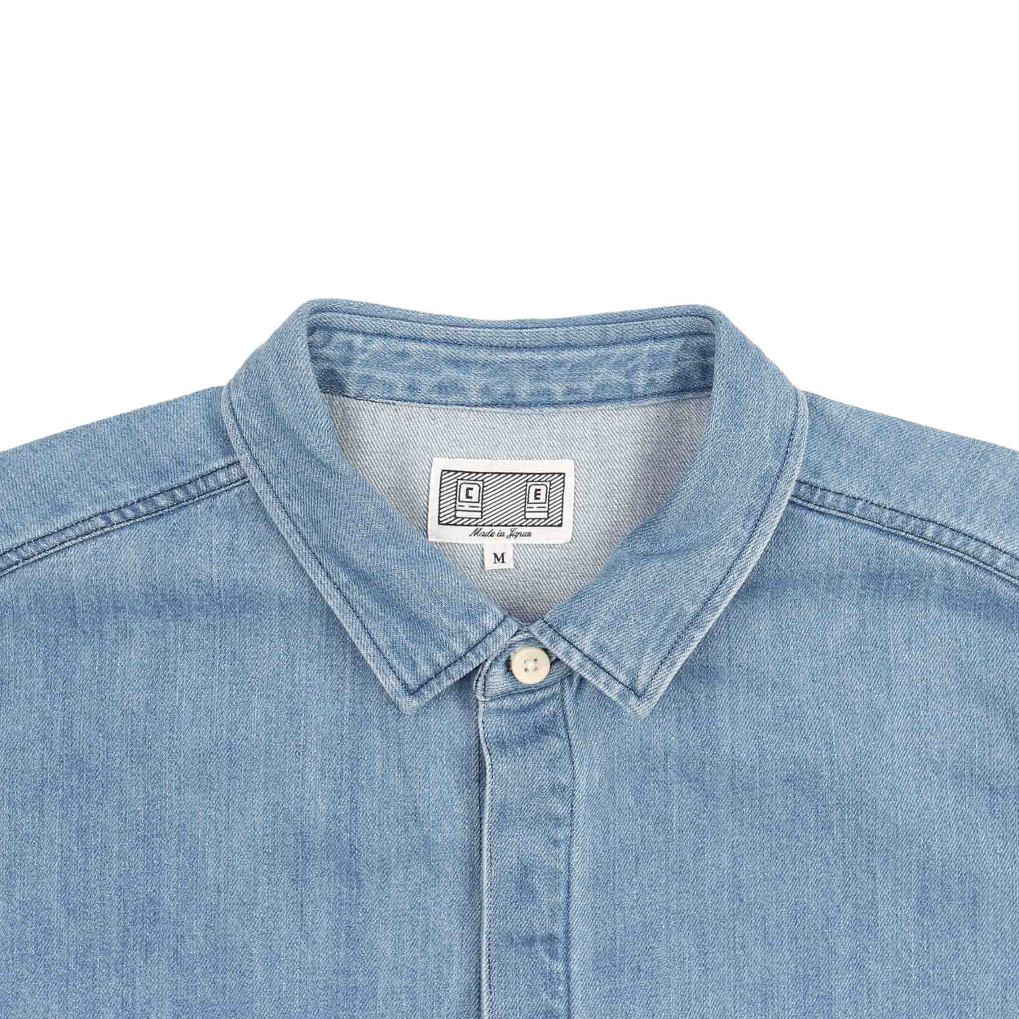 Bleached Denim Big Shirt - Indigo product photo