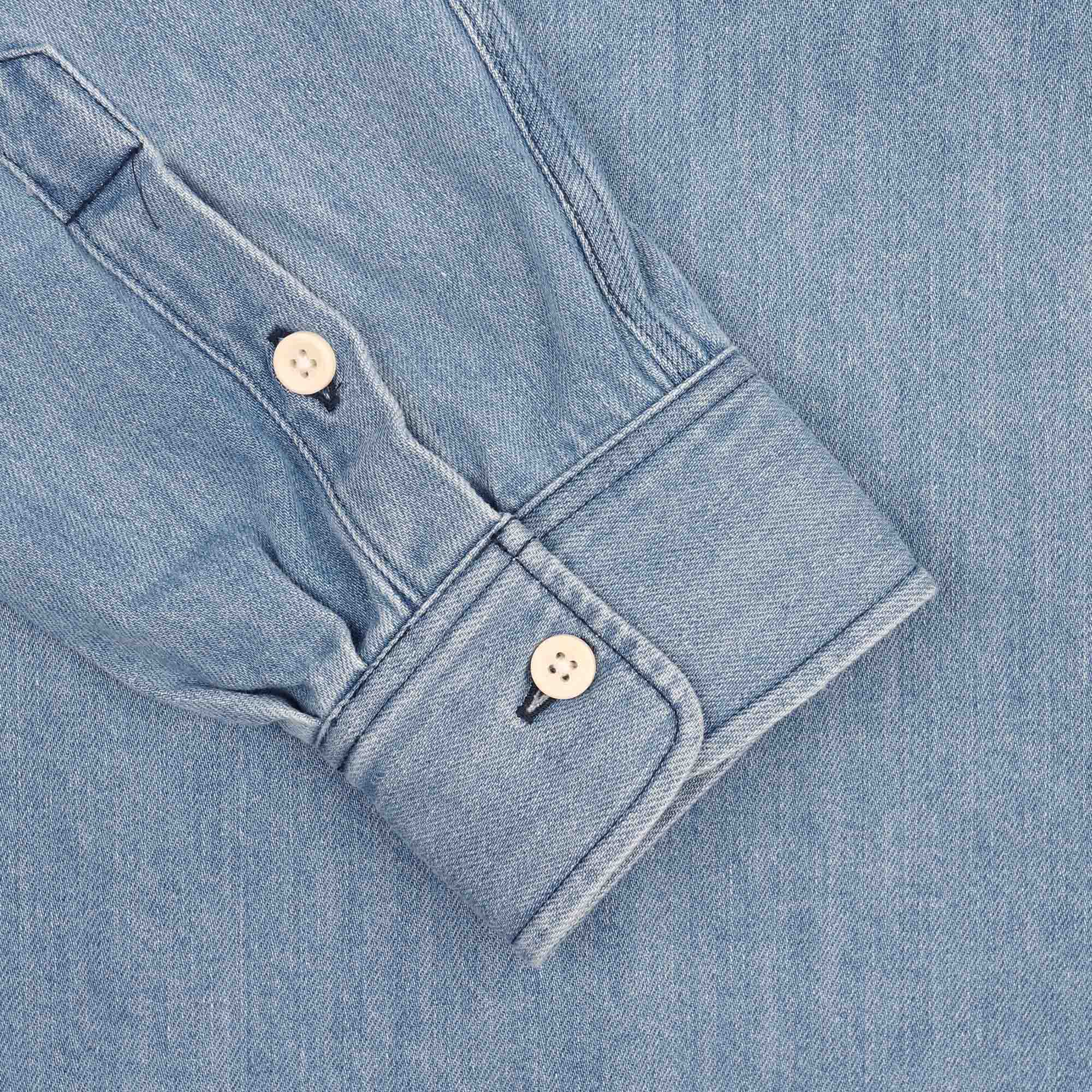Bleached Denim Big Shirt - Indigo product photo