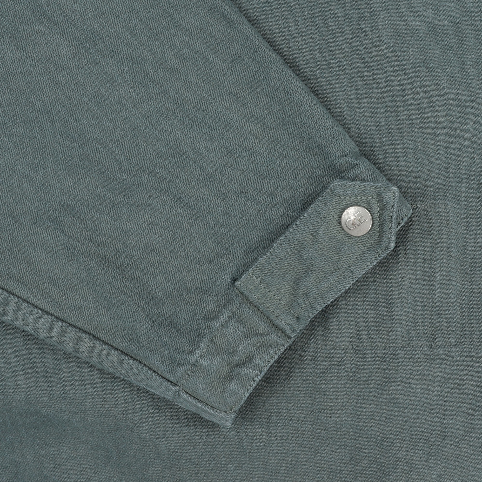 Overdye Fold Collar Coat - Green product photo